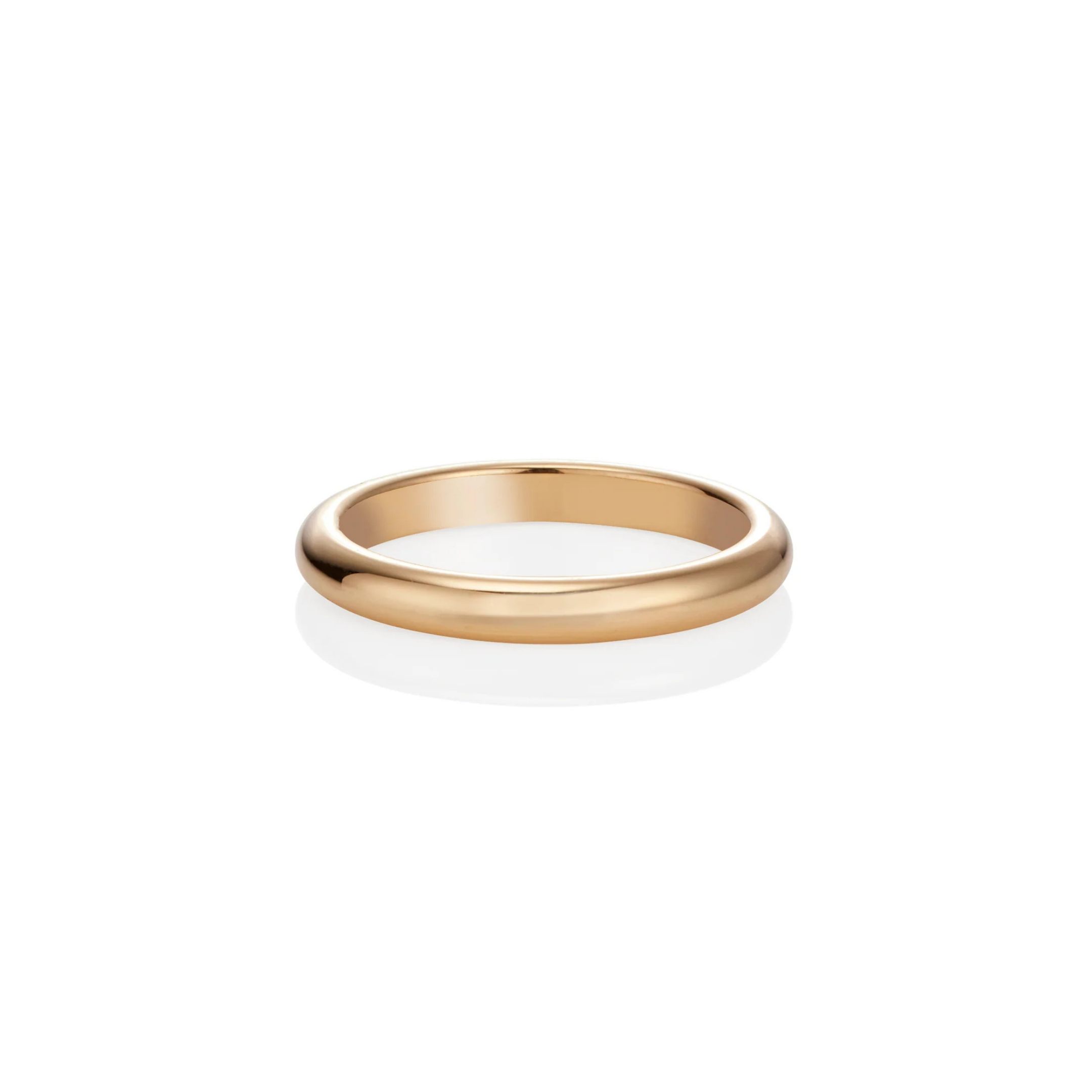 YELLOW GOLD HALF ROUNDED BAND