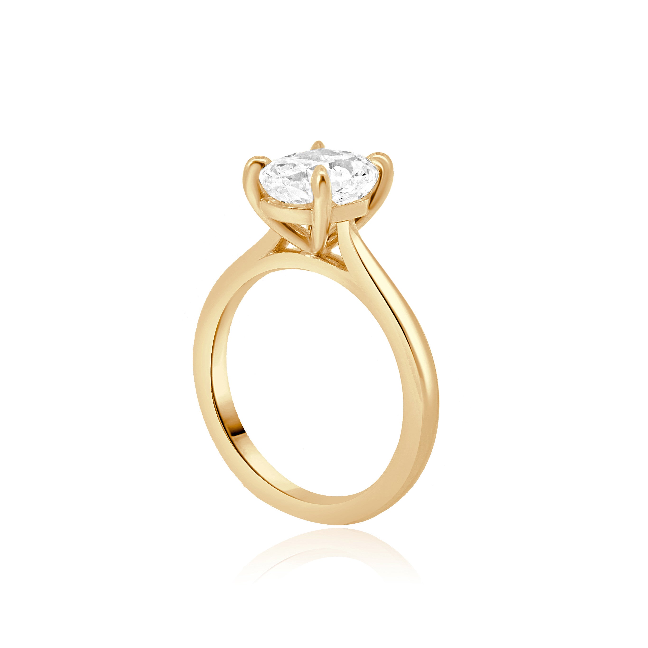 LAB GROWN CUSHION CUT DIAMOND SOLITAIRE ENGAGEMENT RING
