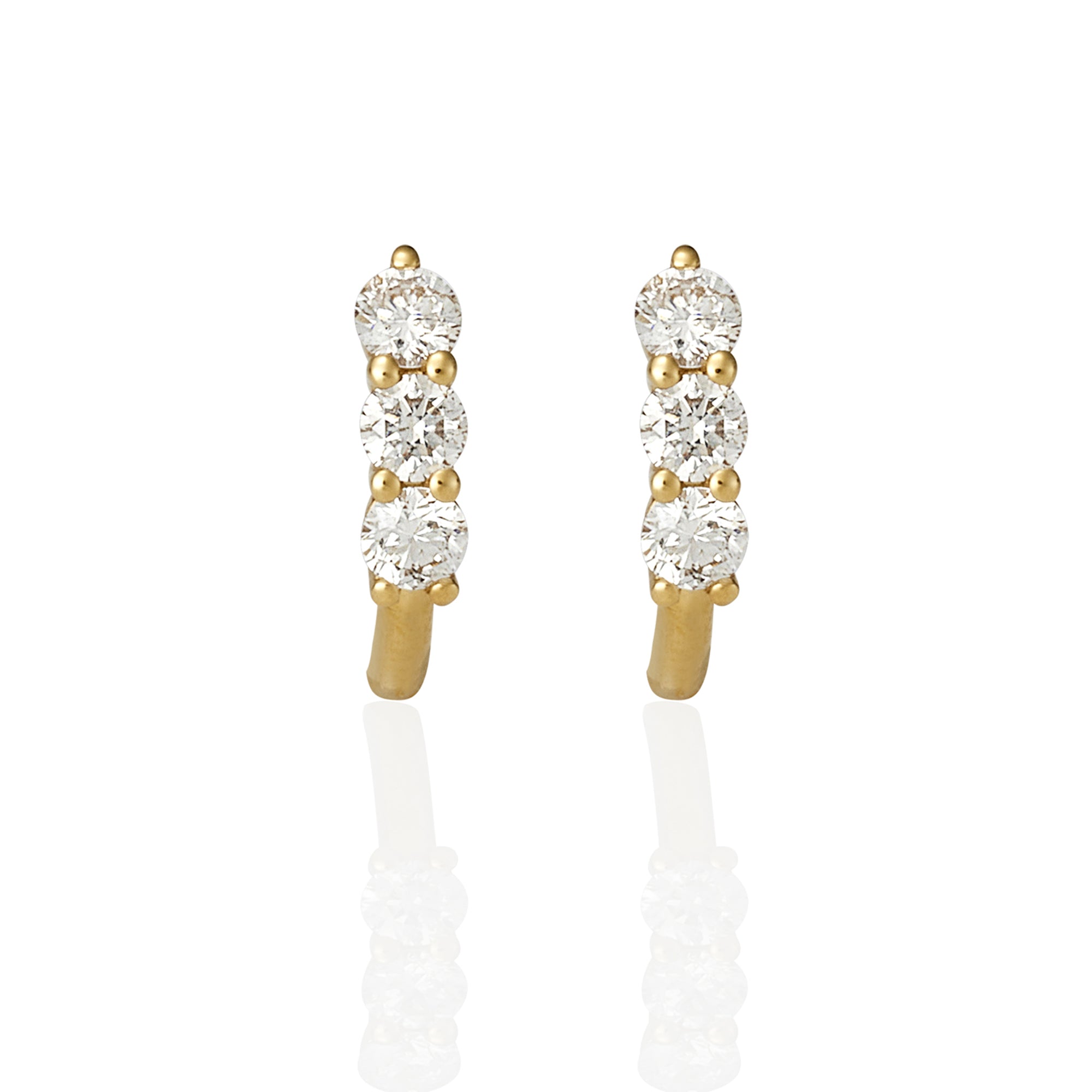 DIAMOND MINI HALF HOOPS 0.58CT