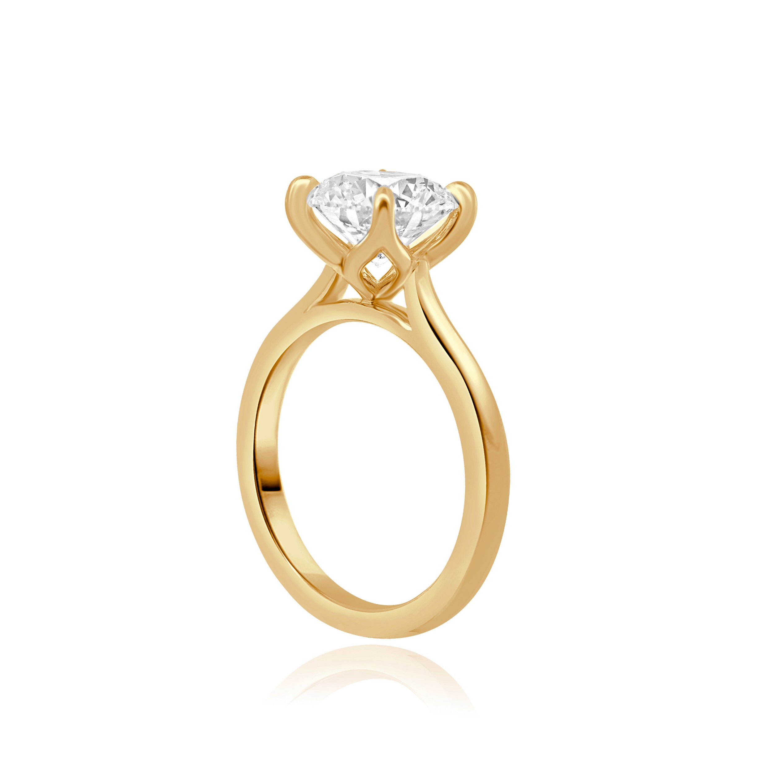 LAB GROWN ROUND DIAMOND SOLITAIRE ENGAGEMENT RING