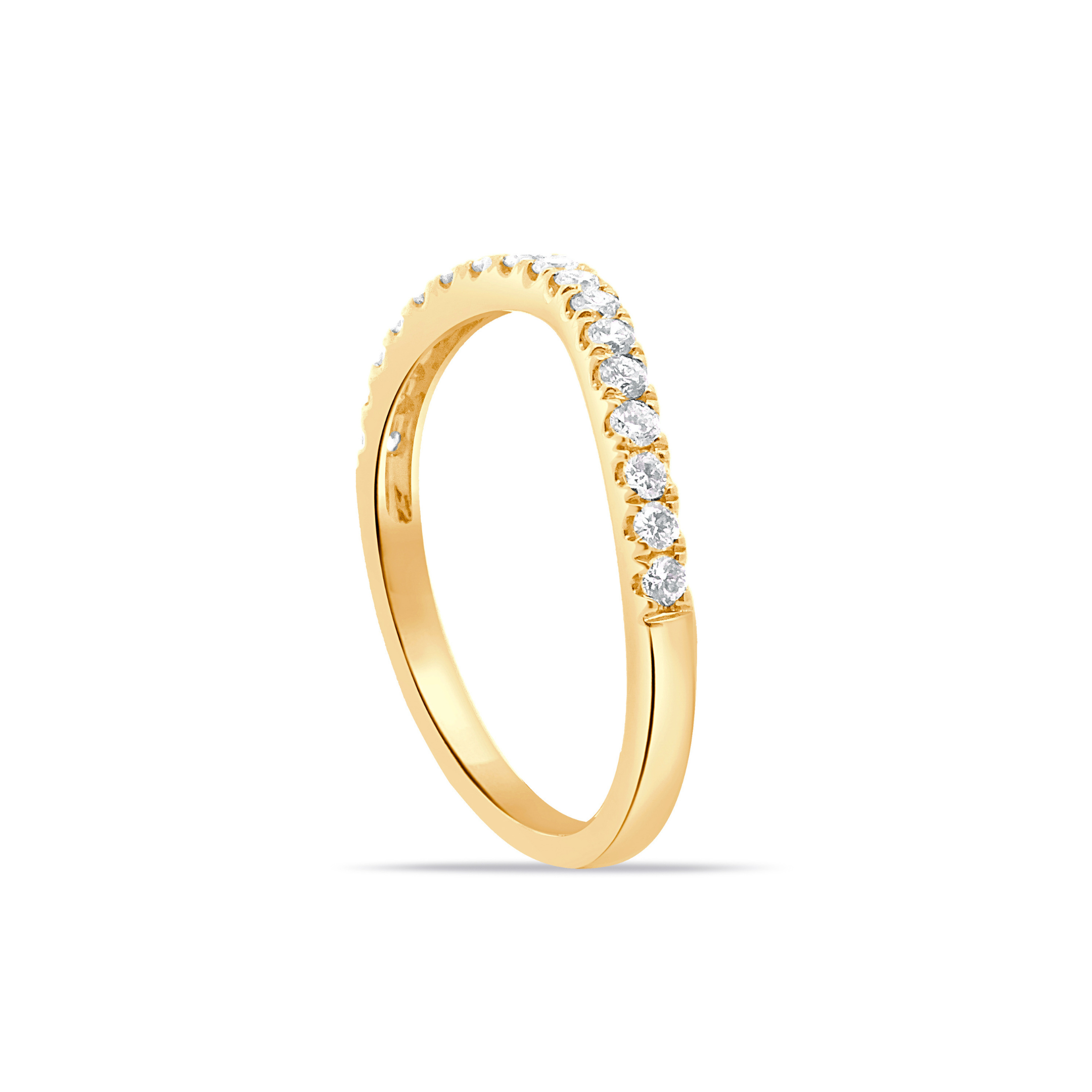 YELLOW GOLD CUT CLAW WAVE RING