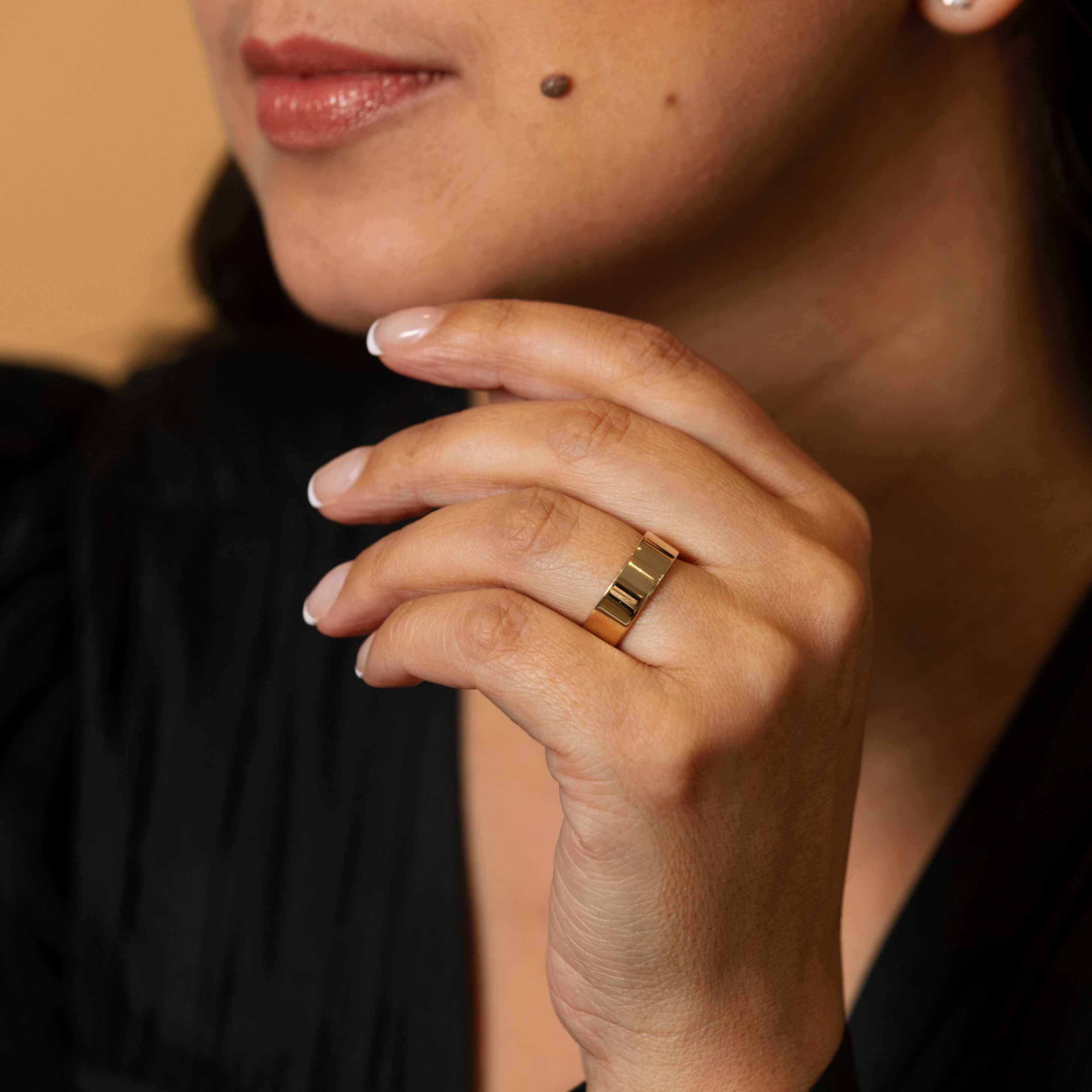 YELLOW GOLD WIDE BAND