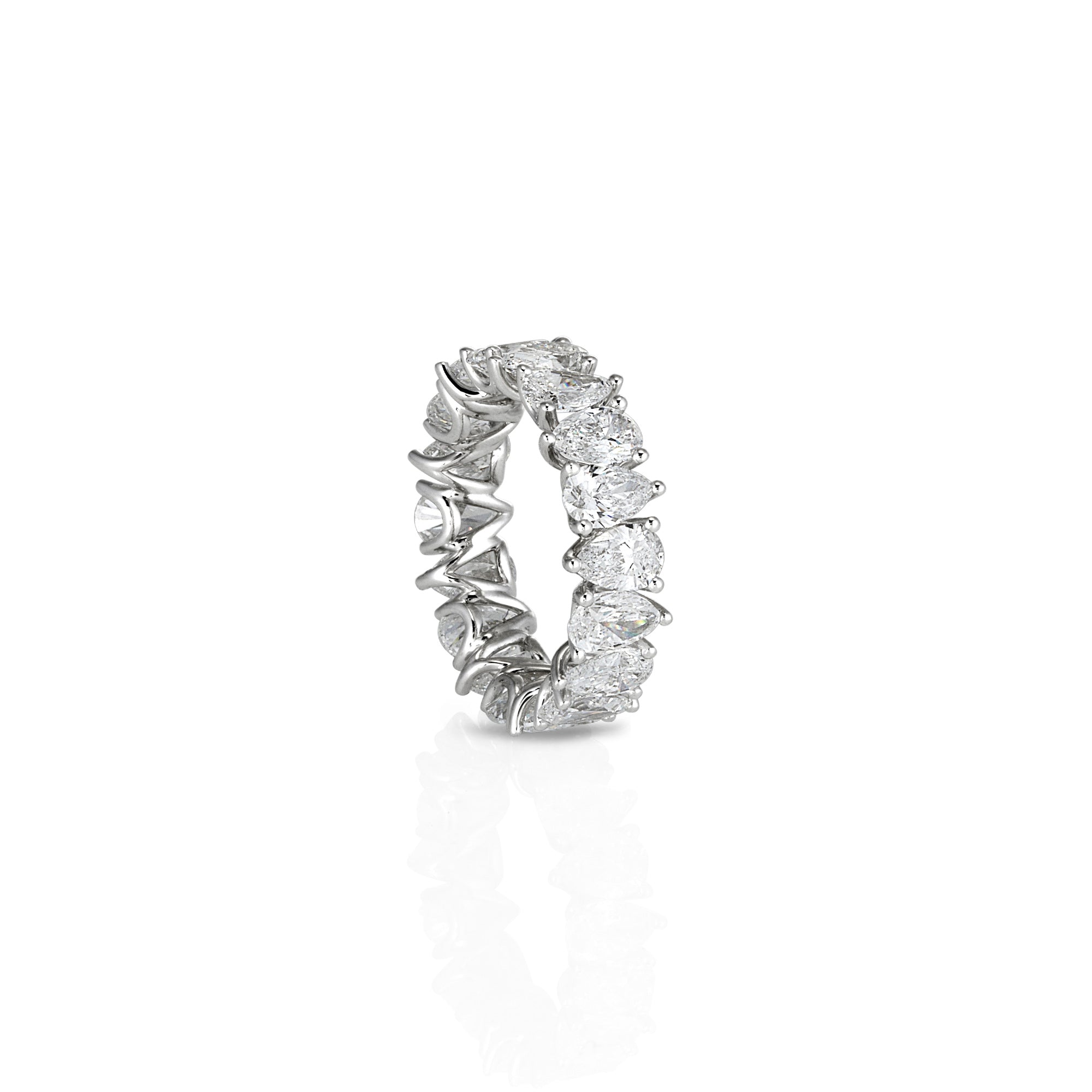 ALTERNATING PEARS ETERNITY RING