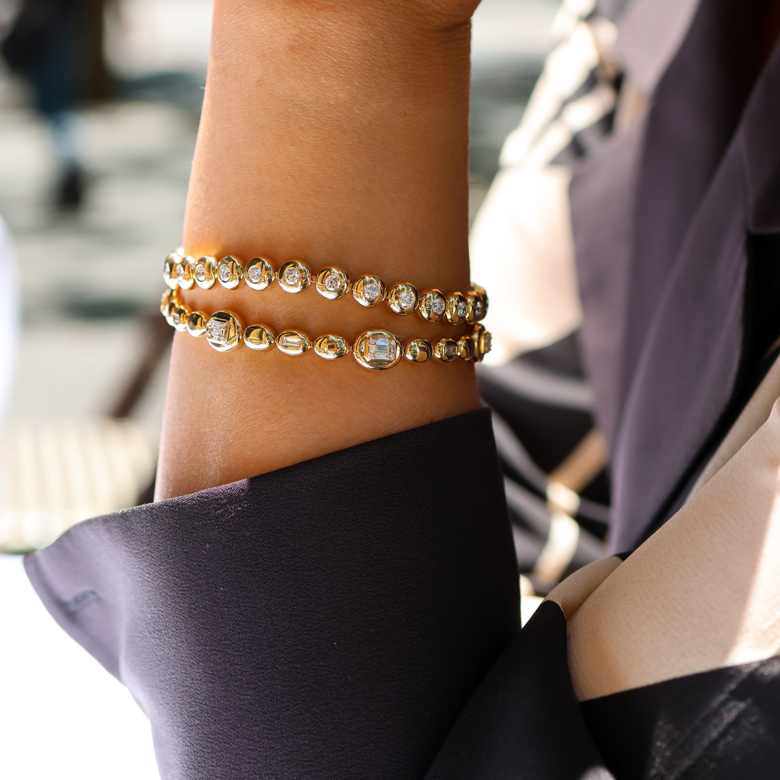 BEZEL SET ROUND DIAMOND BRACELET