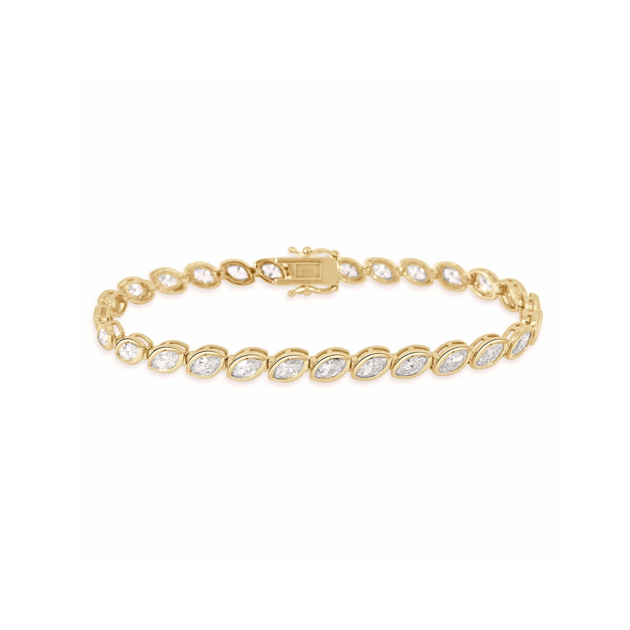 MARQUISE LAB GROWN DIAMOND TENNIS BRACELET