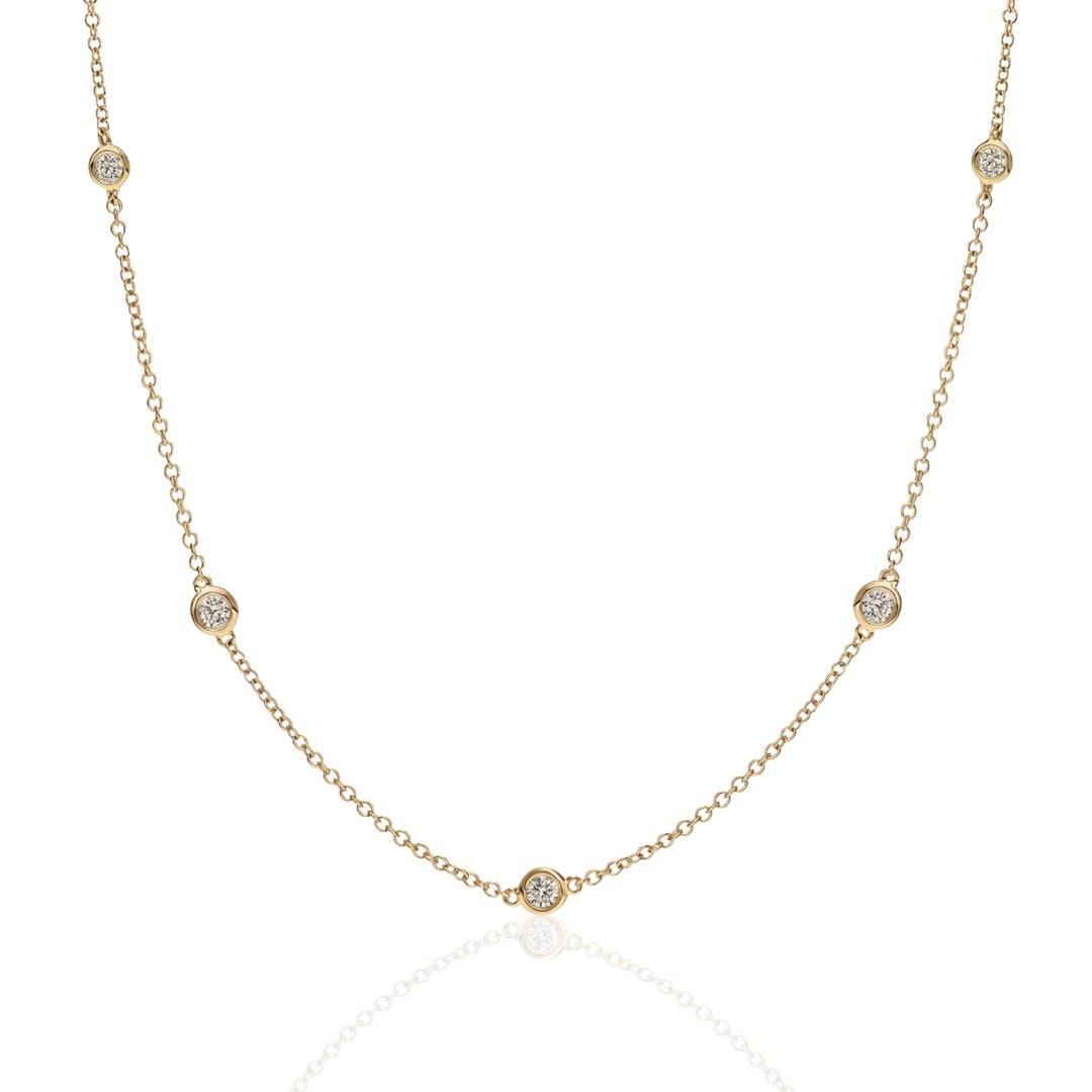 BEZEL SET DIAMOND NECKLACE