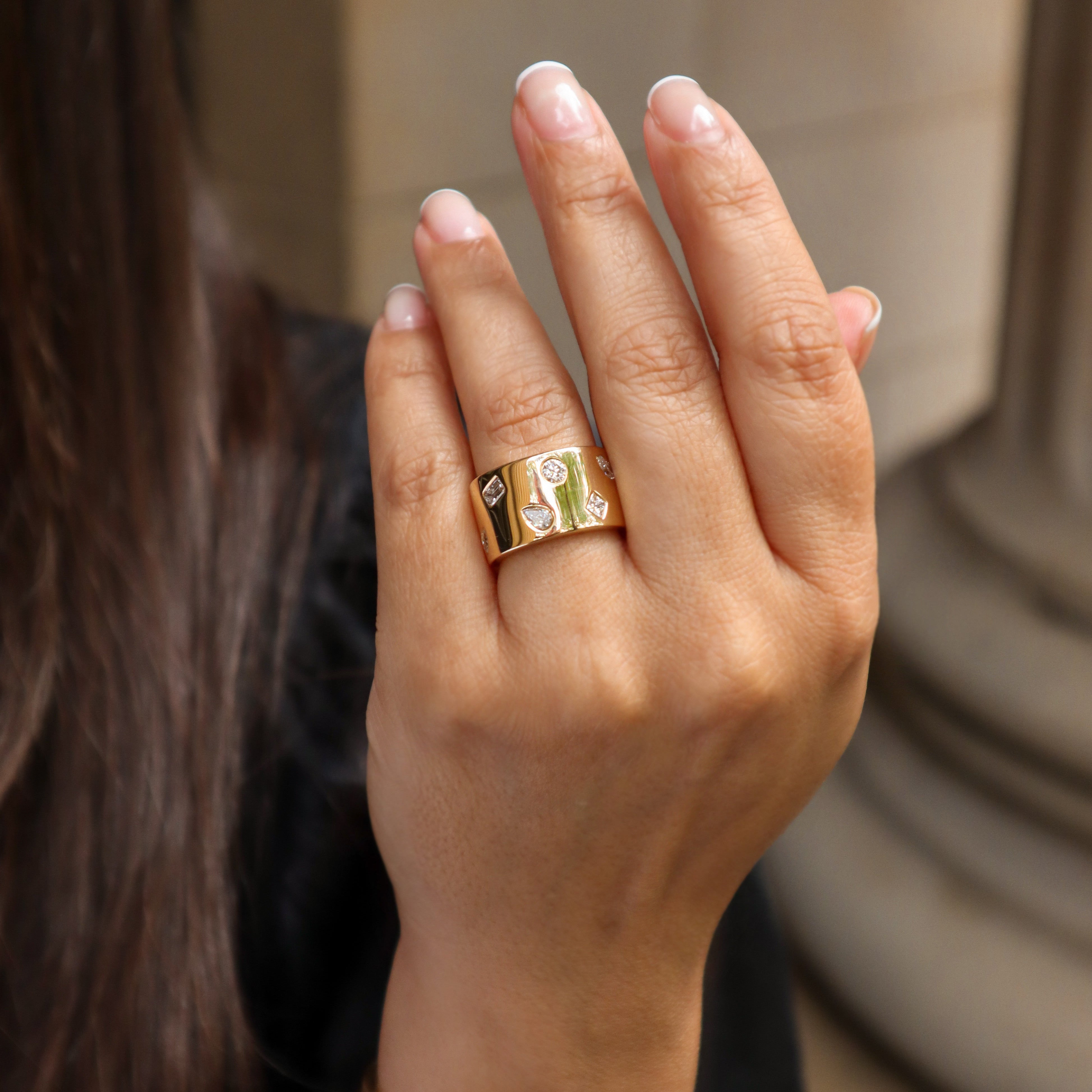 DROP SET DIAMOND DRESS RING