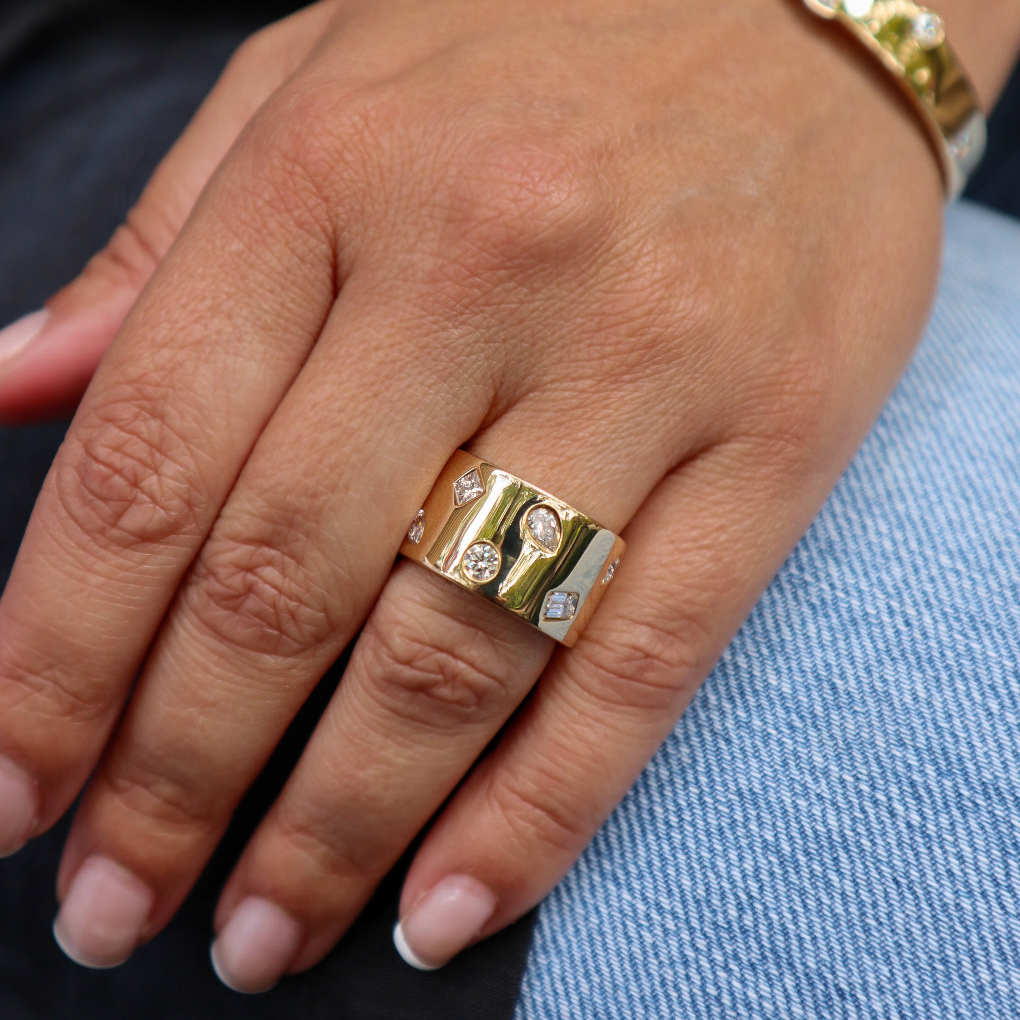 DROP SET DIAMOND DRESS RING