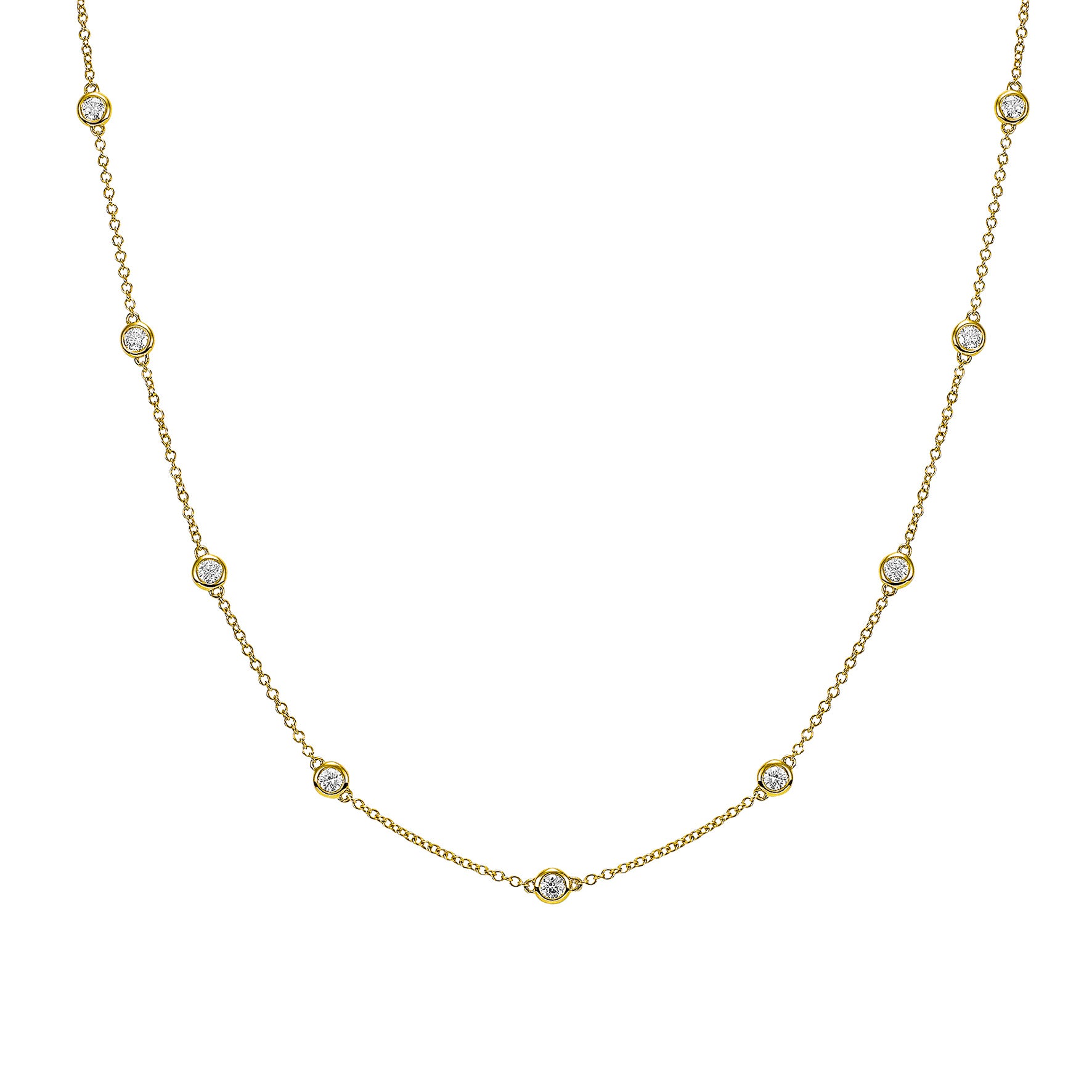 BEZEL SET MEDIUM DIAMOND NECKLACE
