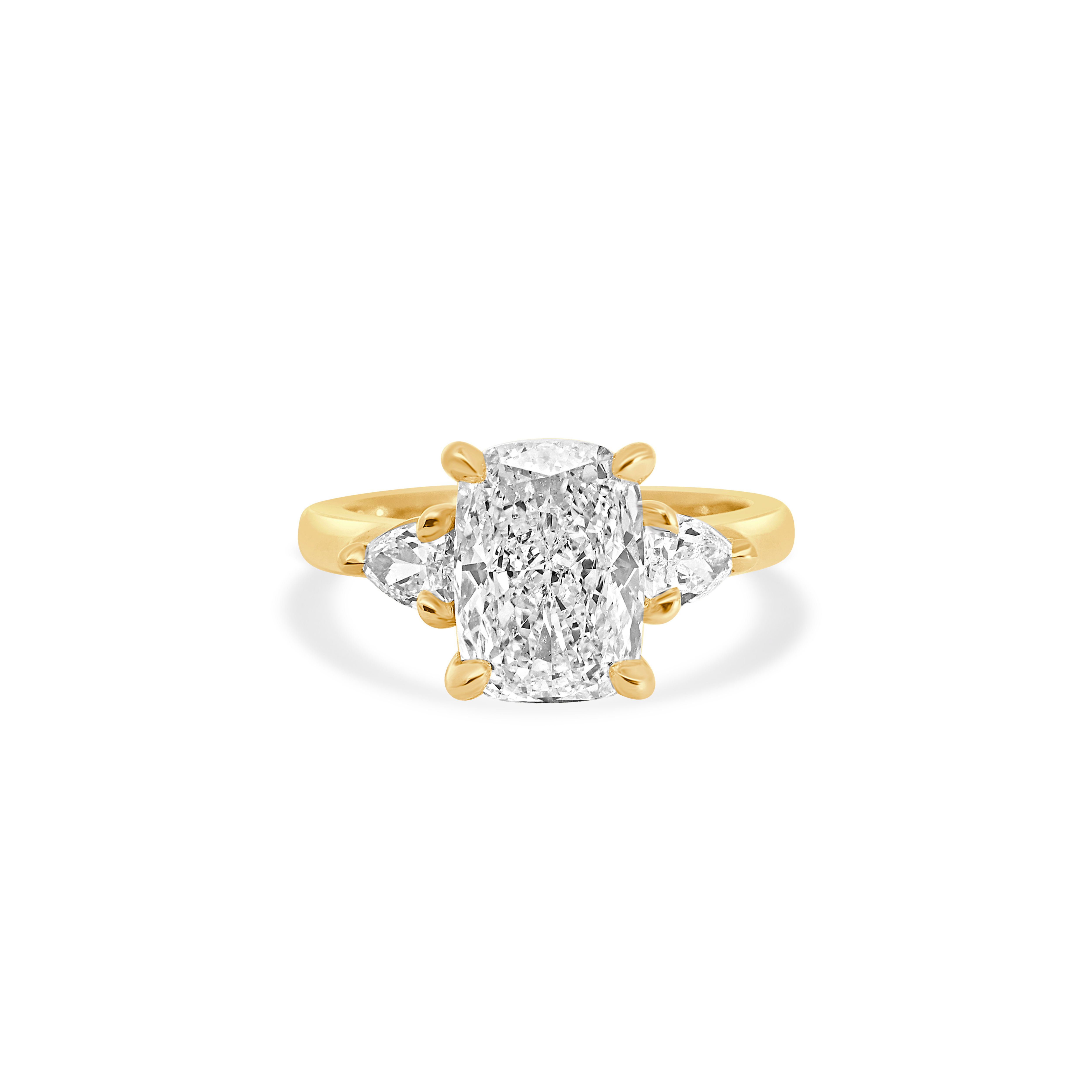LAB GROWN 3 STONE DIAMOND ENGAGEMENT RING