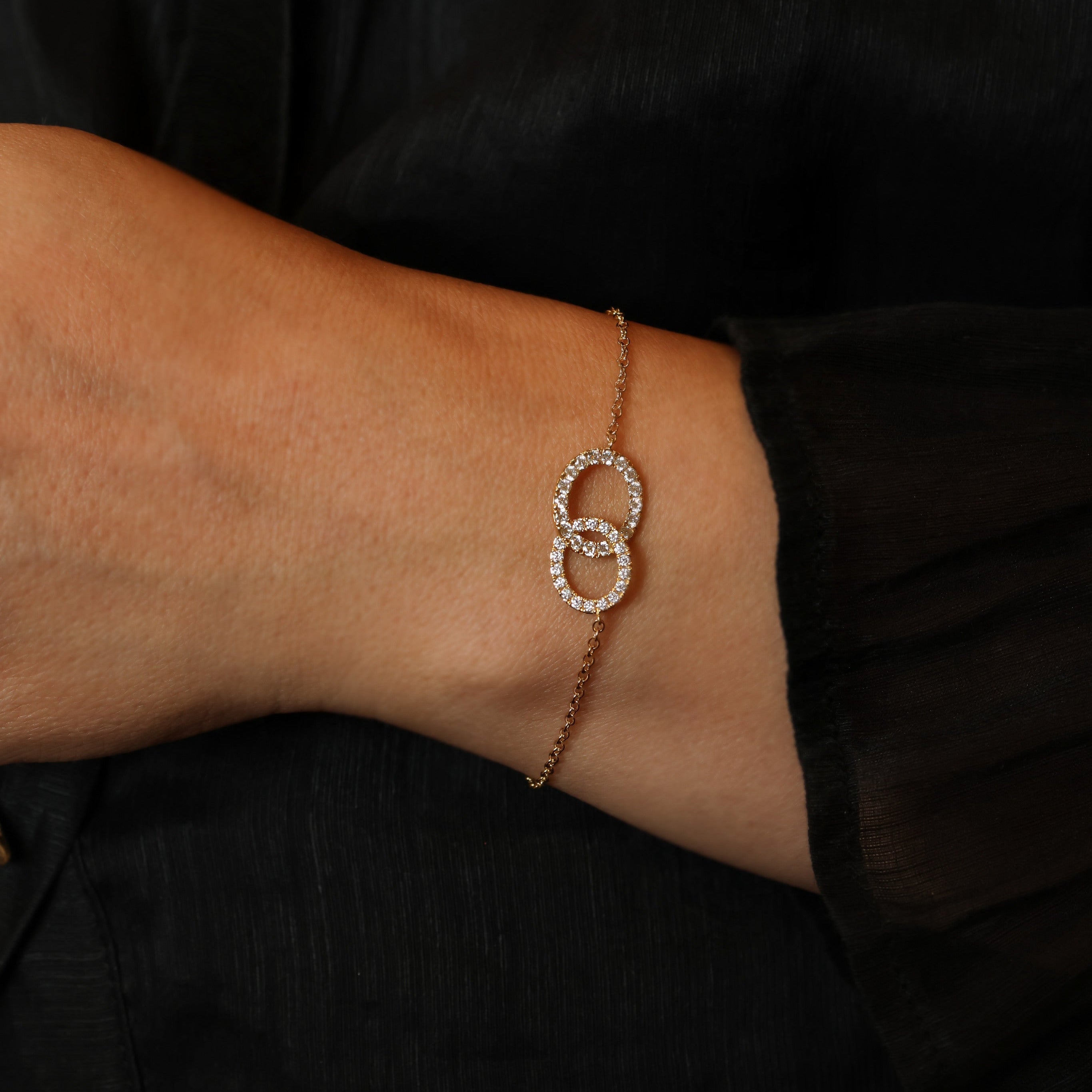 YELLOW GOLD DIAMOND UNITY BRACELET
