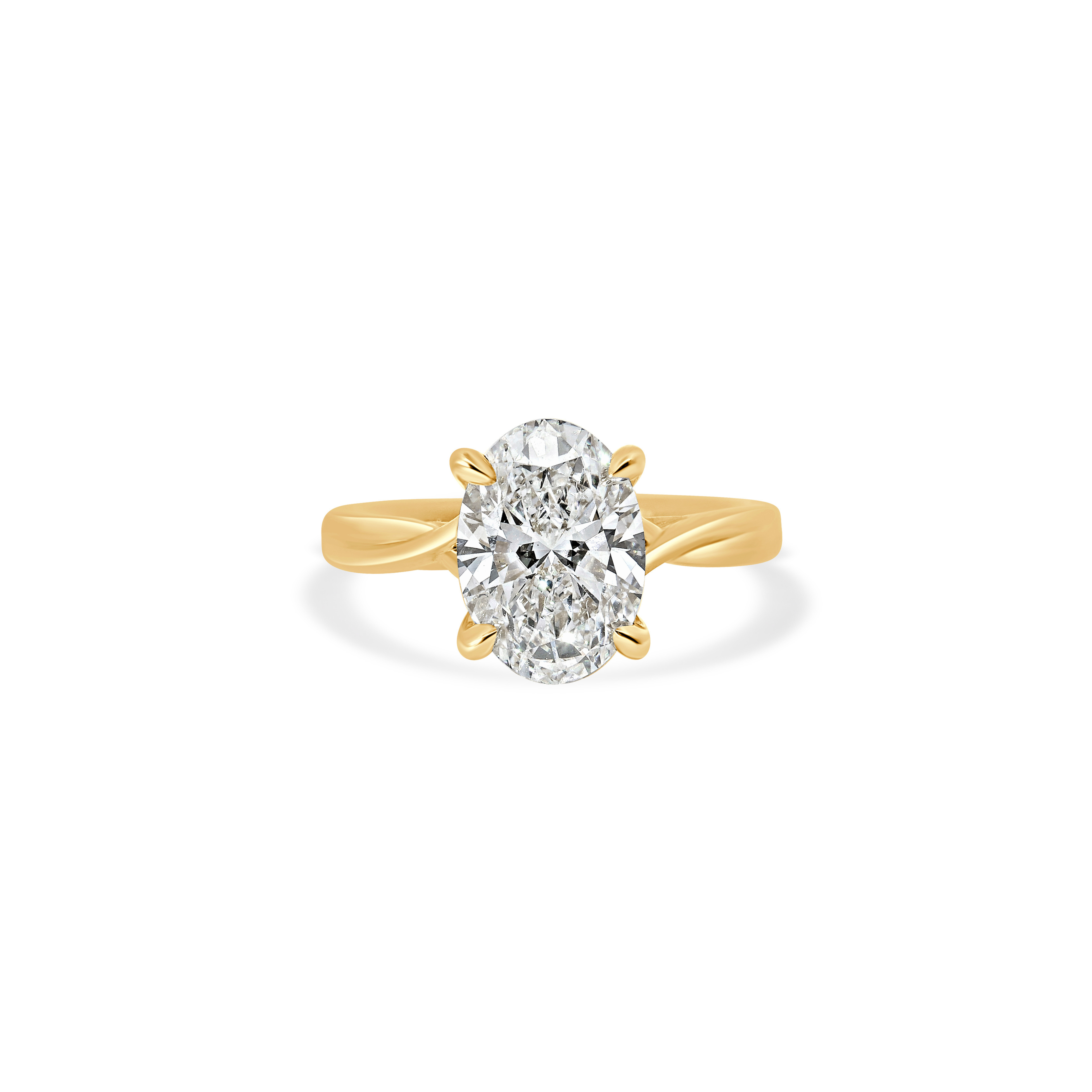LAB GROWN OVAL DIAMOND SOLITAIRE ENGAGEMENT RING