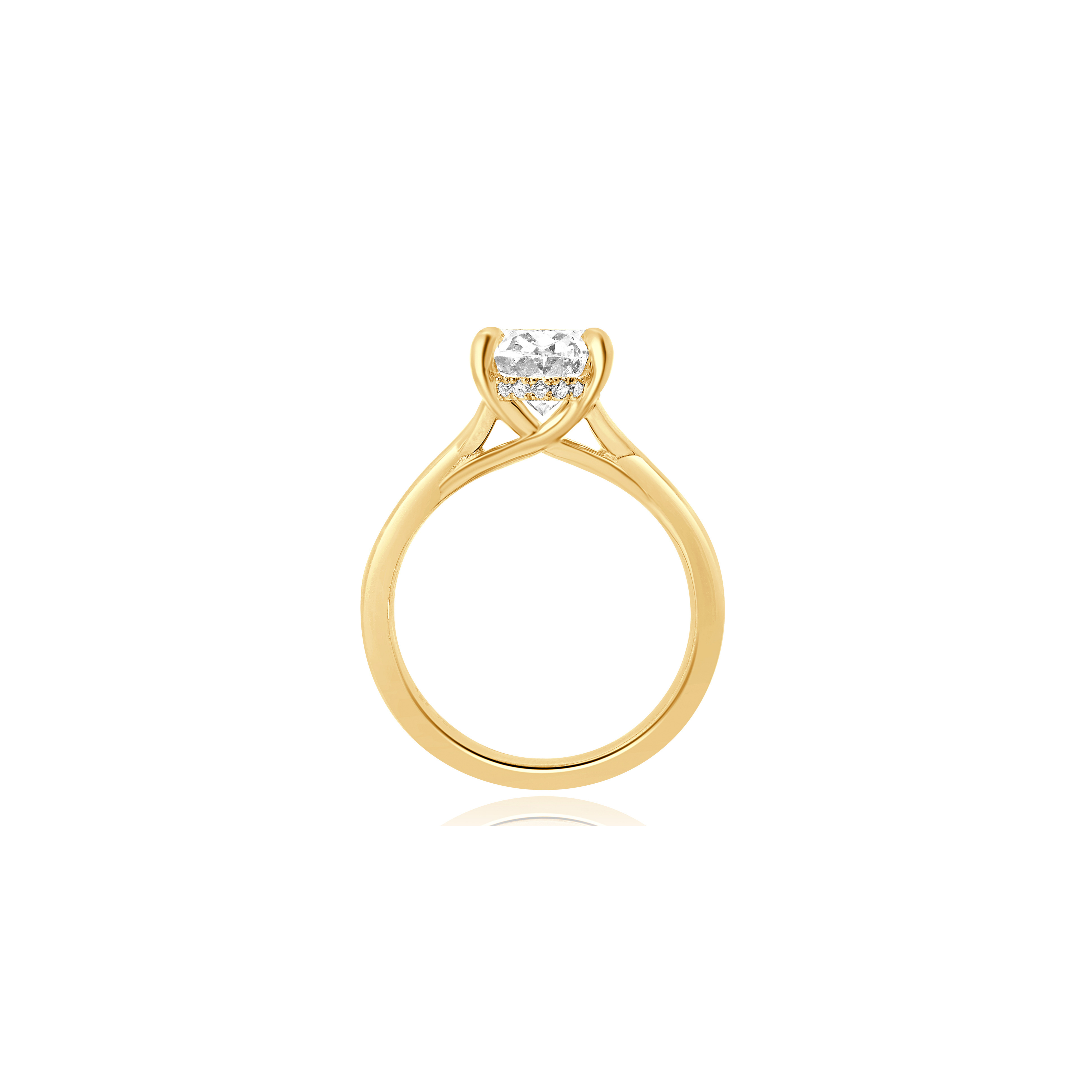LAB GROWN OVAL DIAMOND SOLITAIRE ENGAGEMENT RING