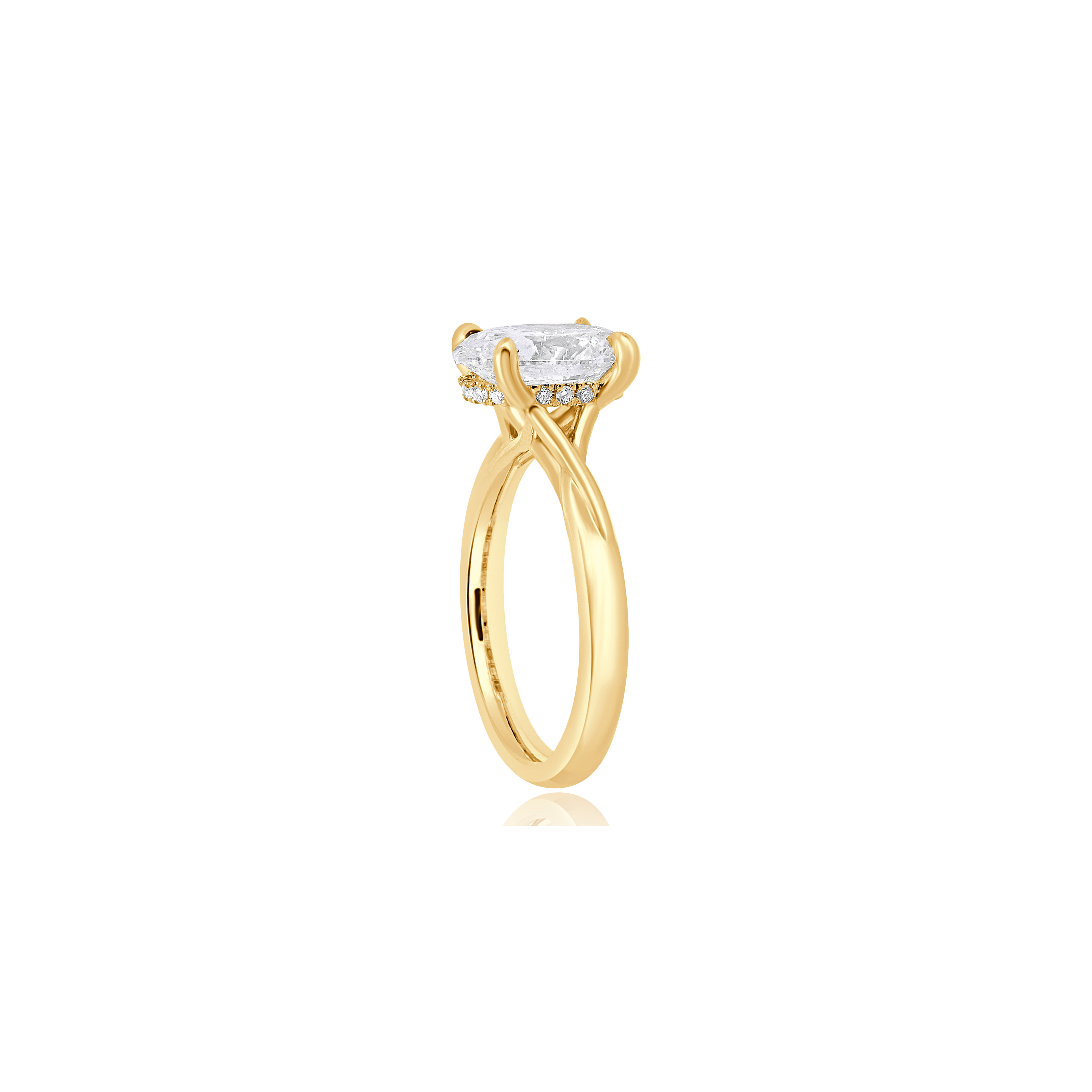 LAB GROWN OVAL DIAMOND SOLITAIRE ENGAGEMENT RING
