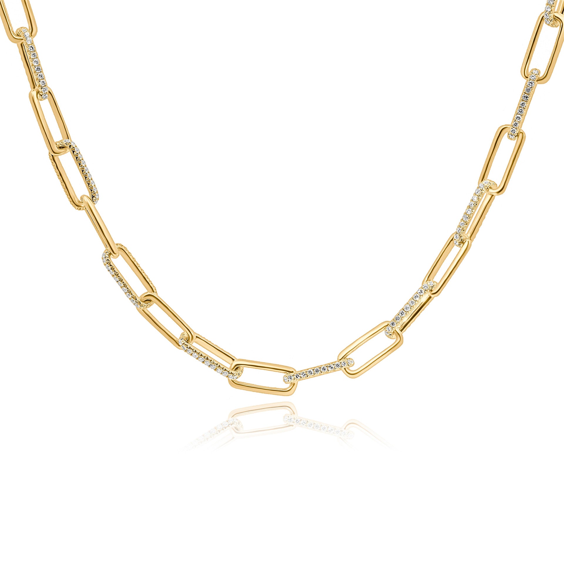 DIAMOND PAPERCLIP NECKLACE