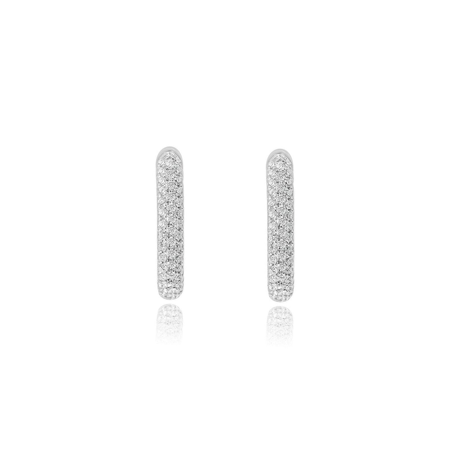 PAVE DIAMOND HOOPS 0.69CT