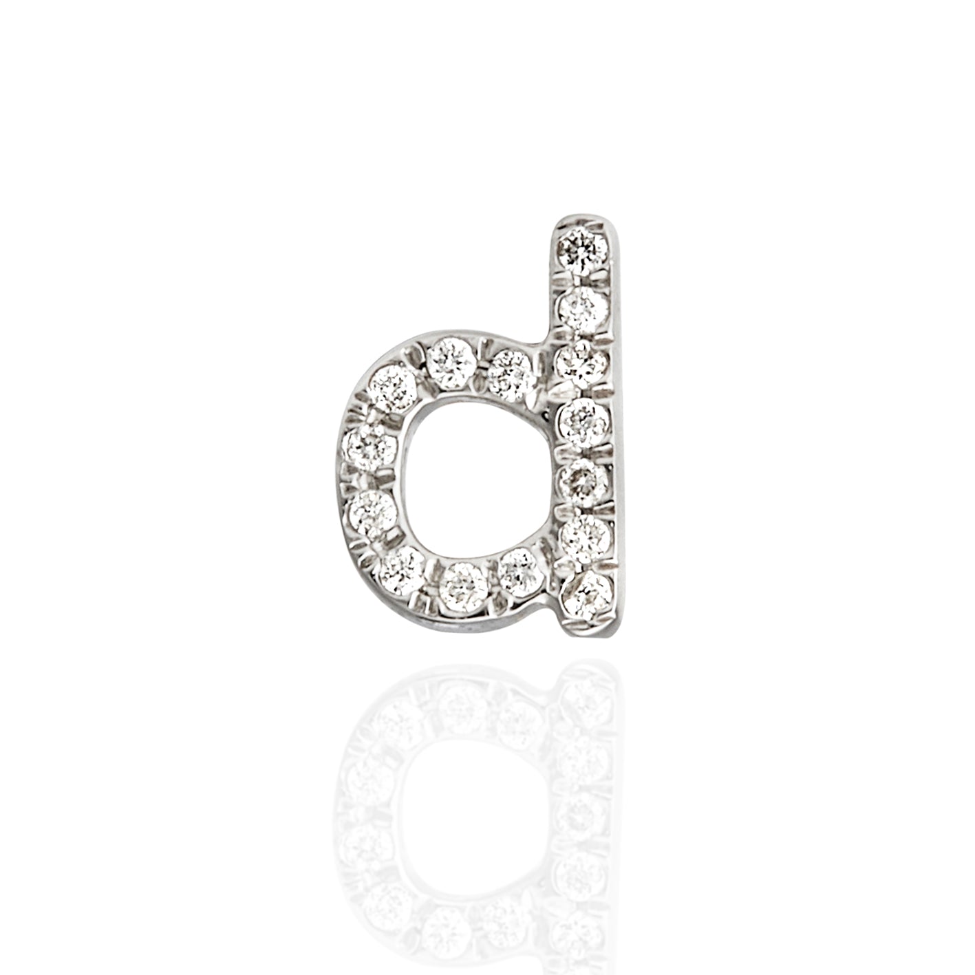 SINGLE ALPHABET DIAMOND STUD (A-Z)