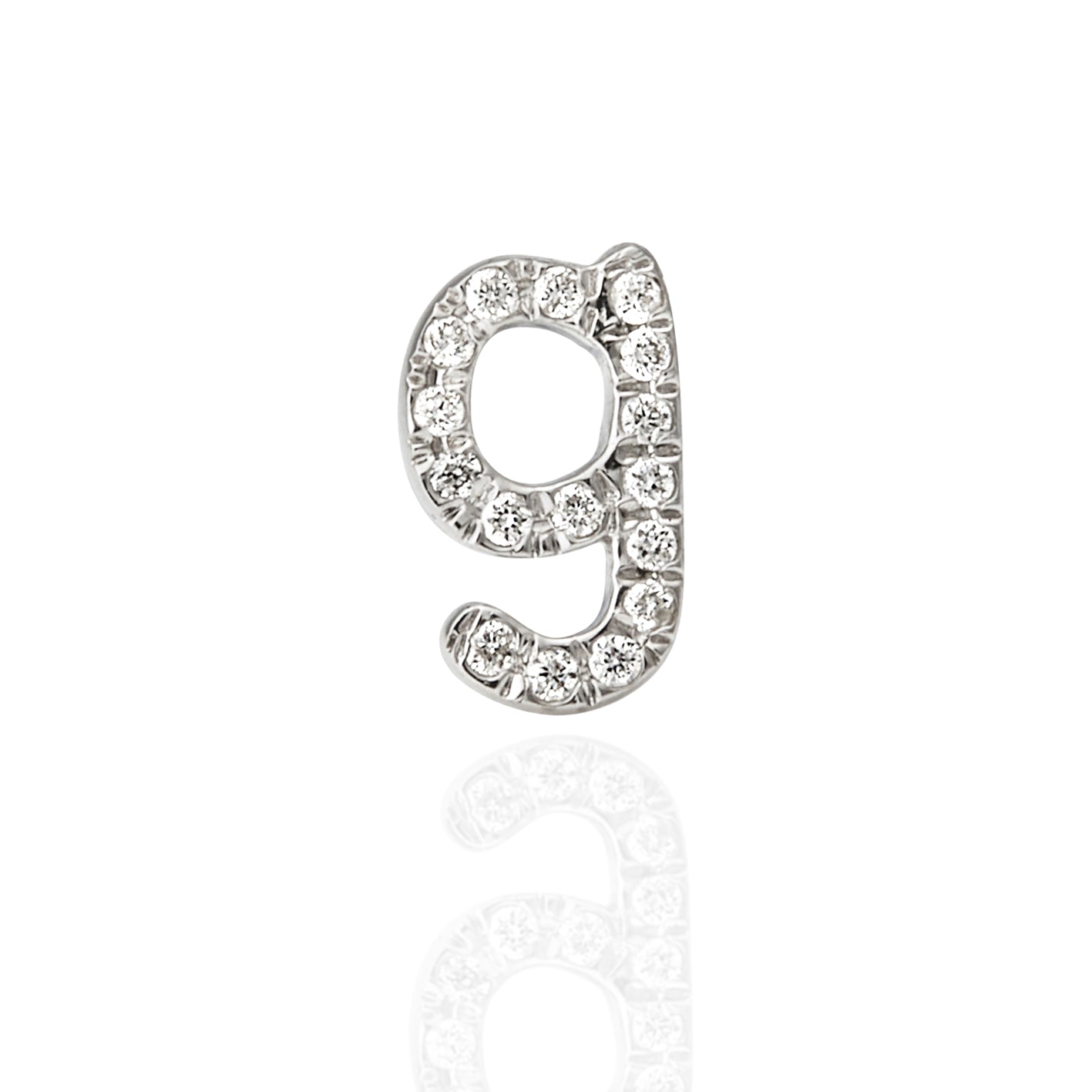 SINGLE ALPHABET DIAMOND STUD (A-Z)