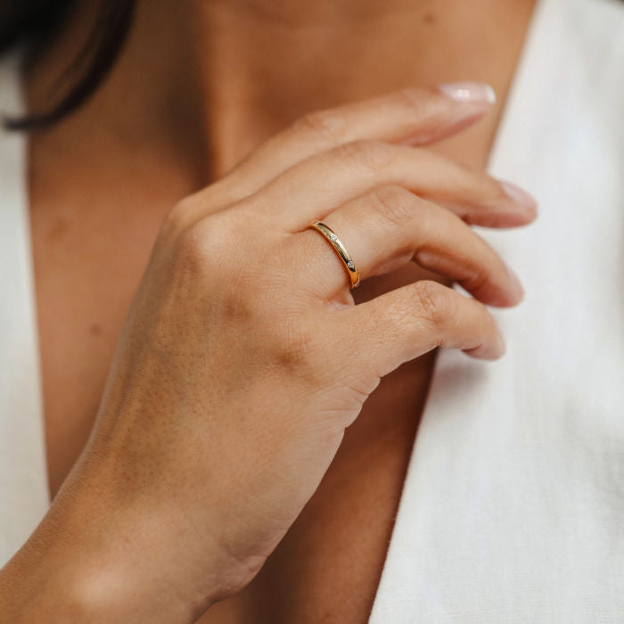 DROP SET ROSE GOLD DIAMOND RING