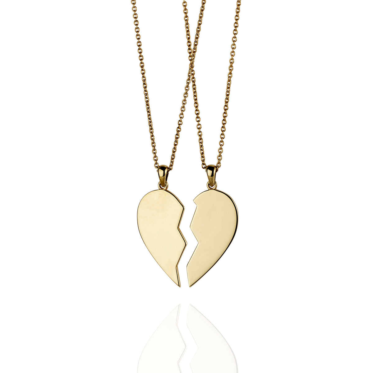 YELLOW GOLD HALF OF MY HEART NECKLACES – Nicholas Haywood