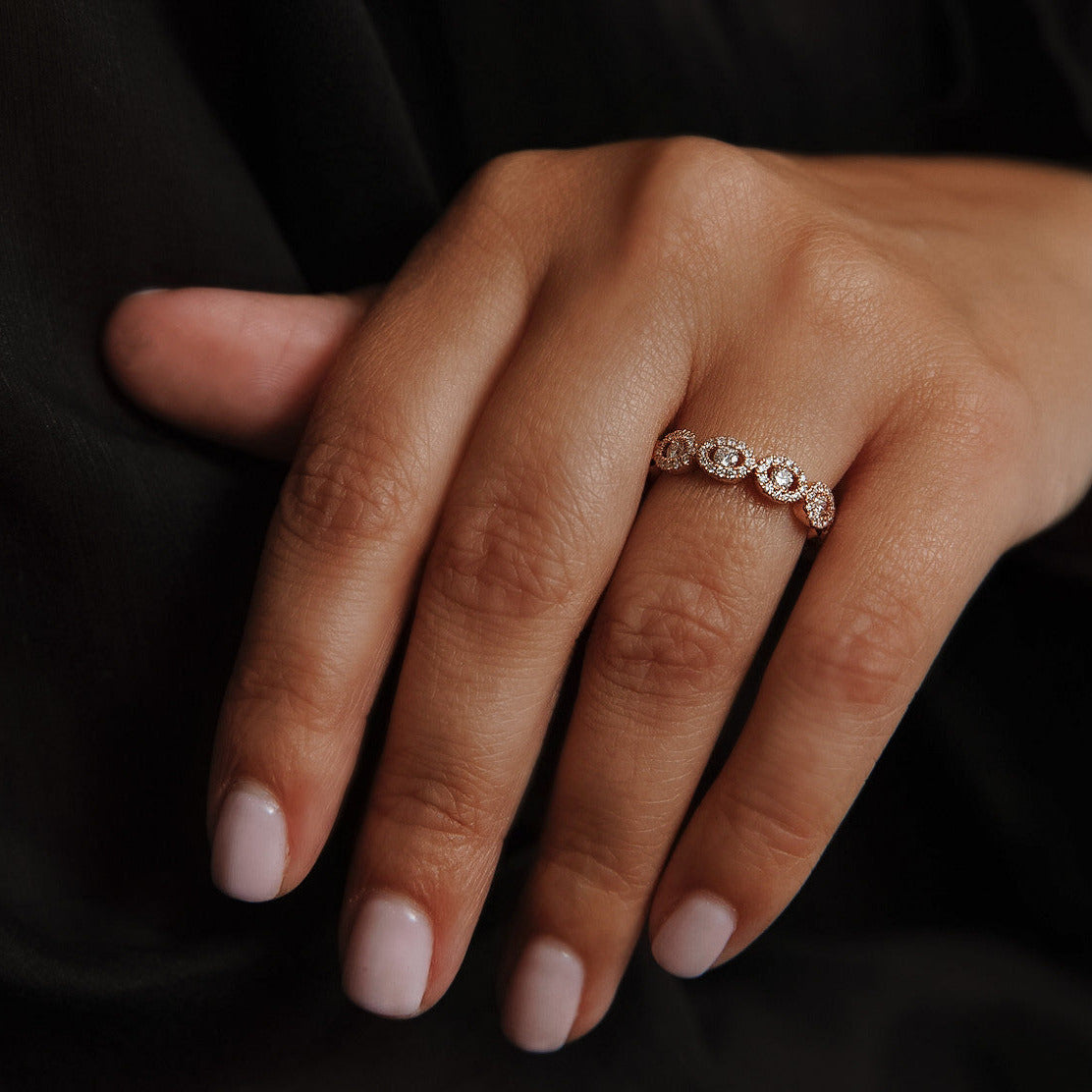 ROSE GOLD DIAMOND DRESS RING