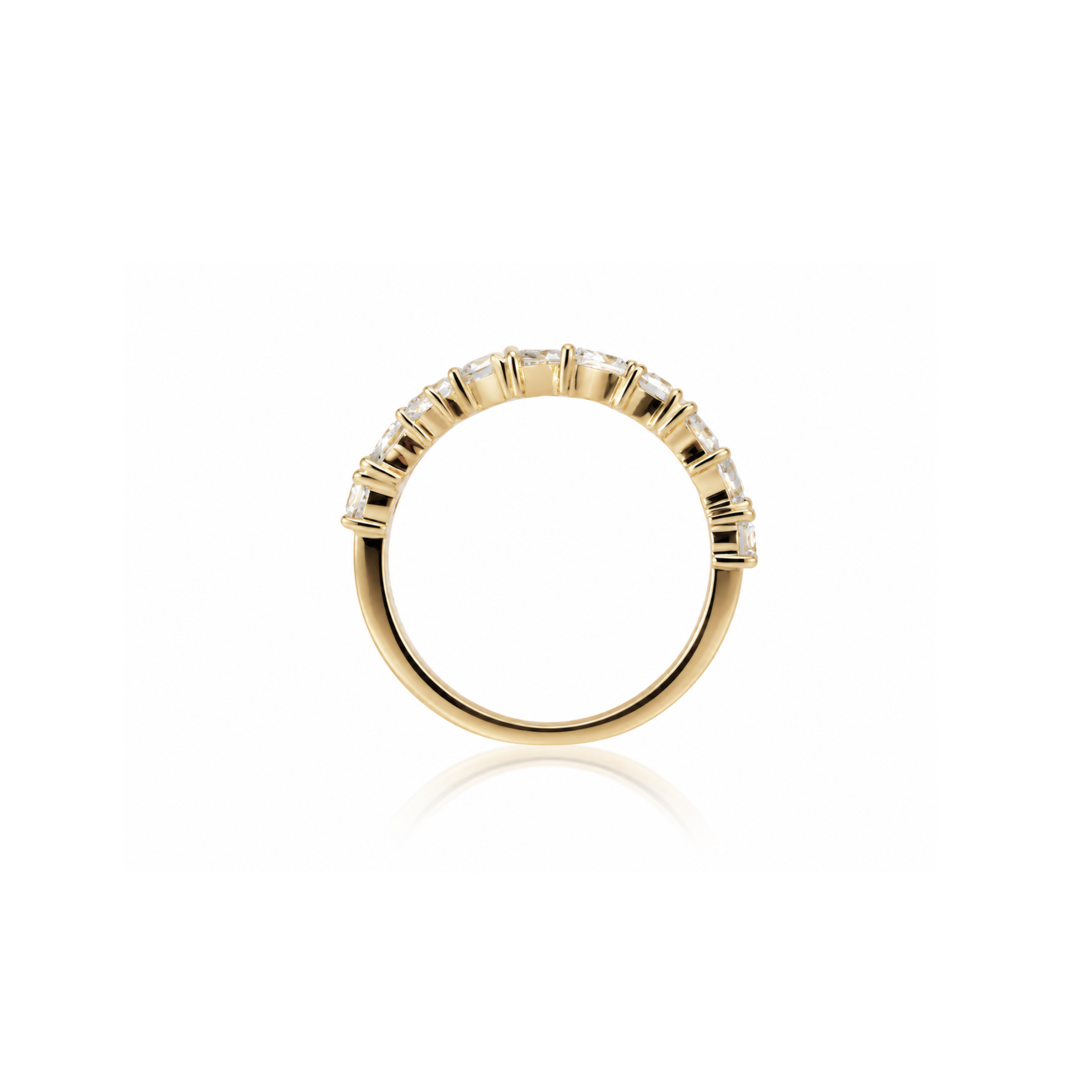 ALTERNATING DIAMOND SHAPE RING