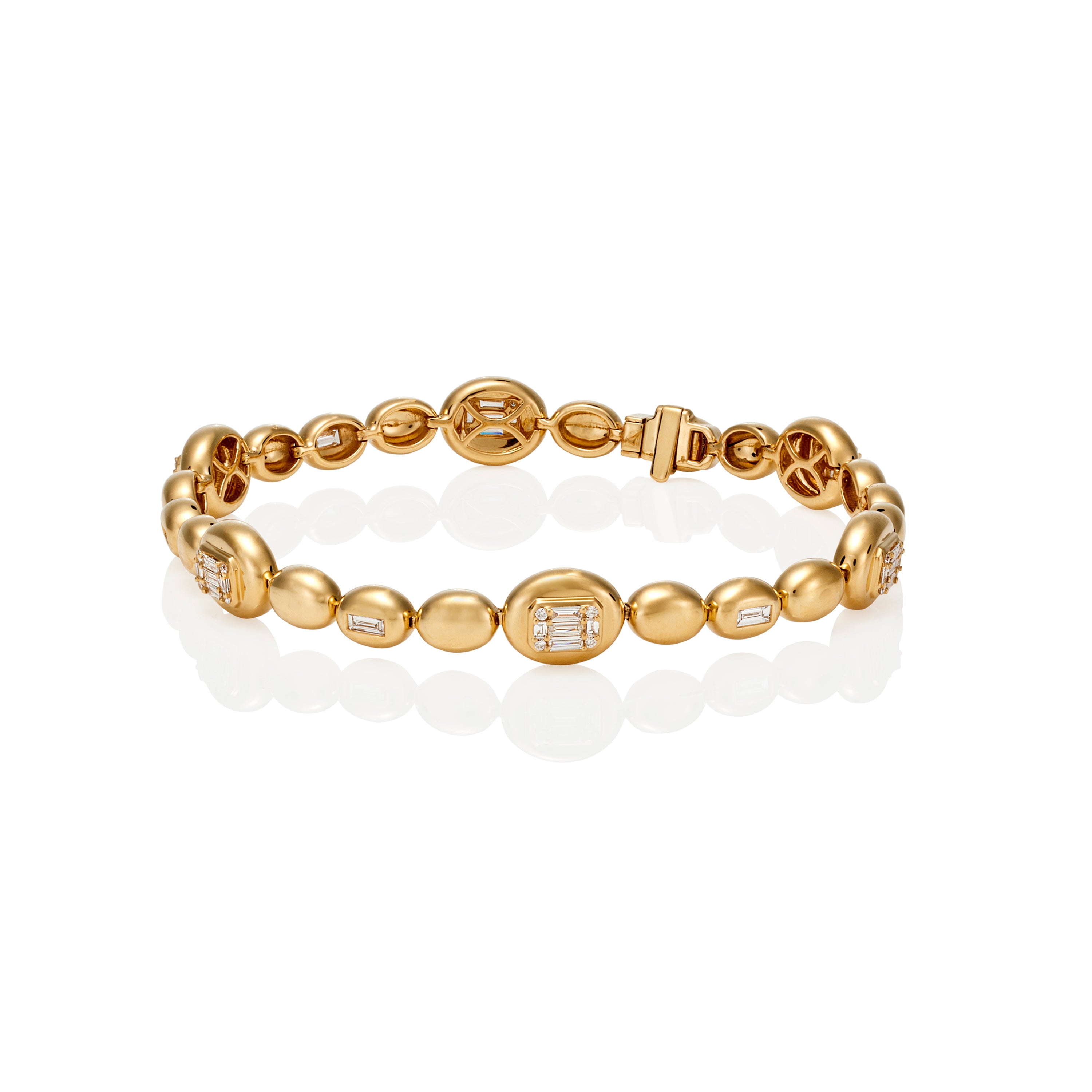 DIAMOND BEZEL SET GOLD BRACELET