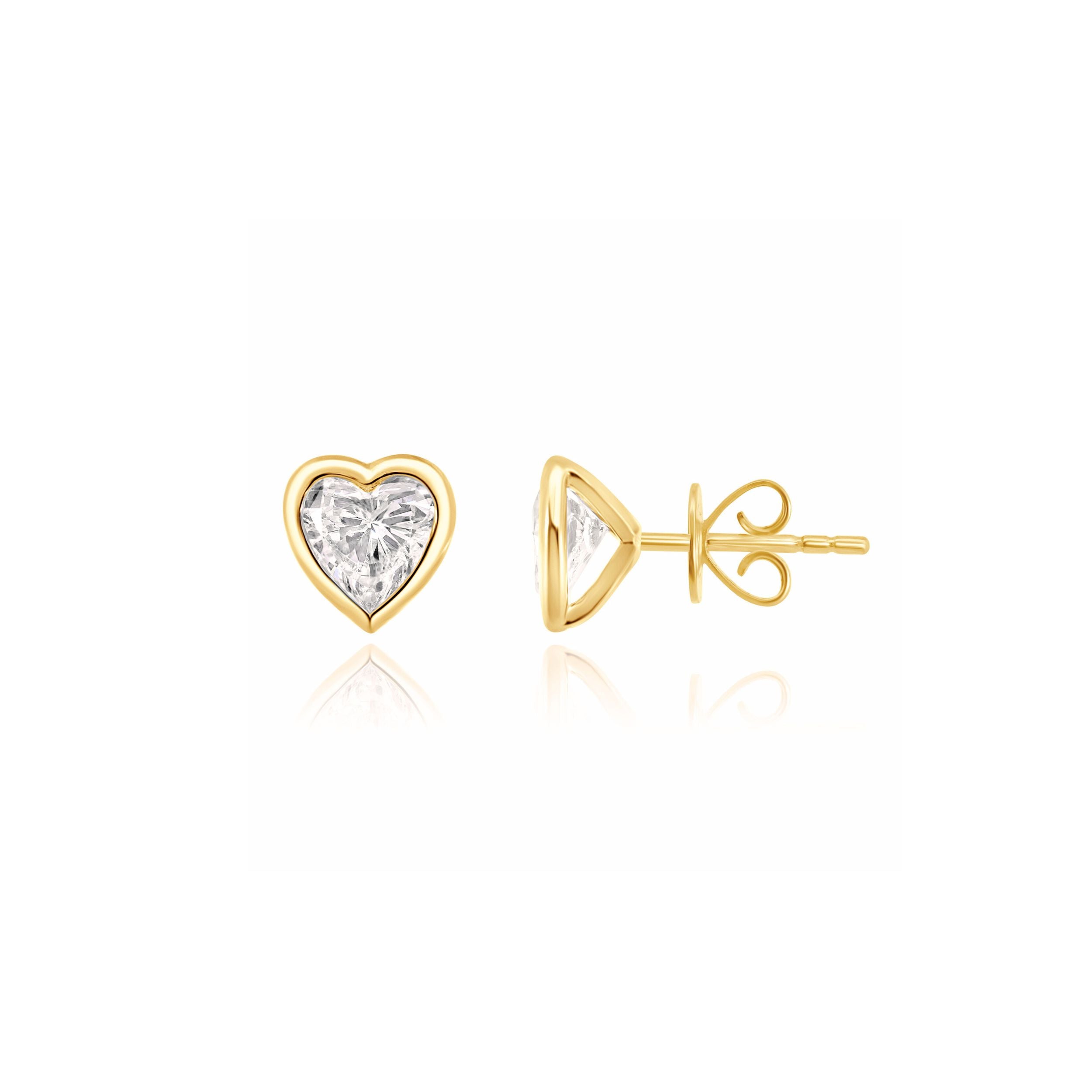 HEART CUT LAB DIAMOND STUDS