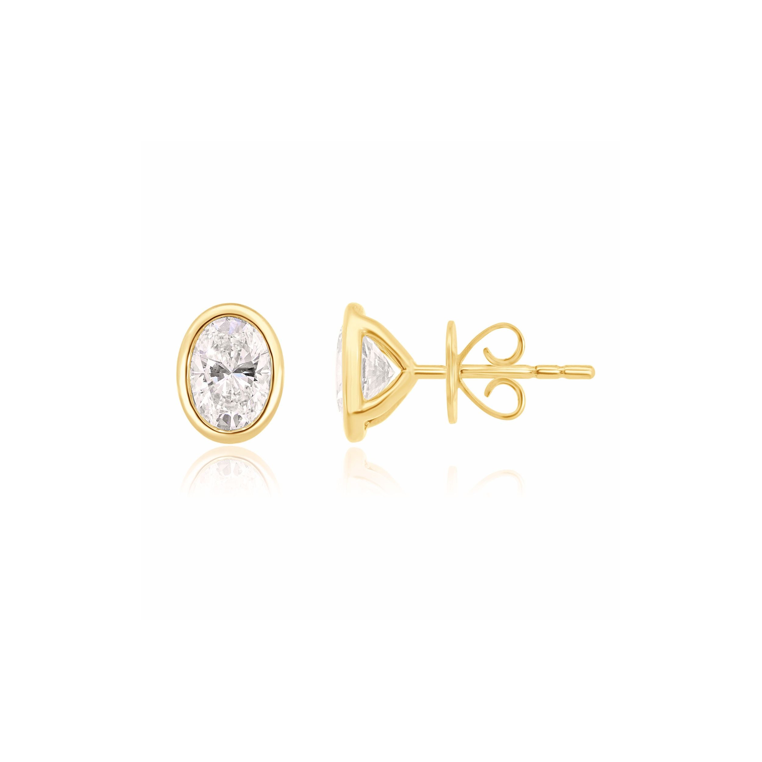 OVAL CUT LAB DIAMOND STUDS