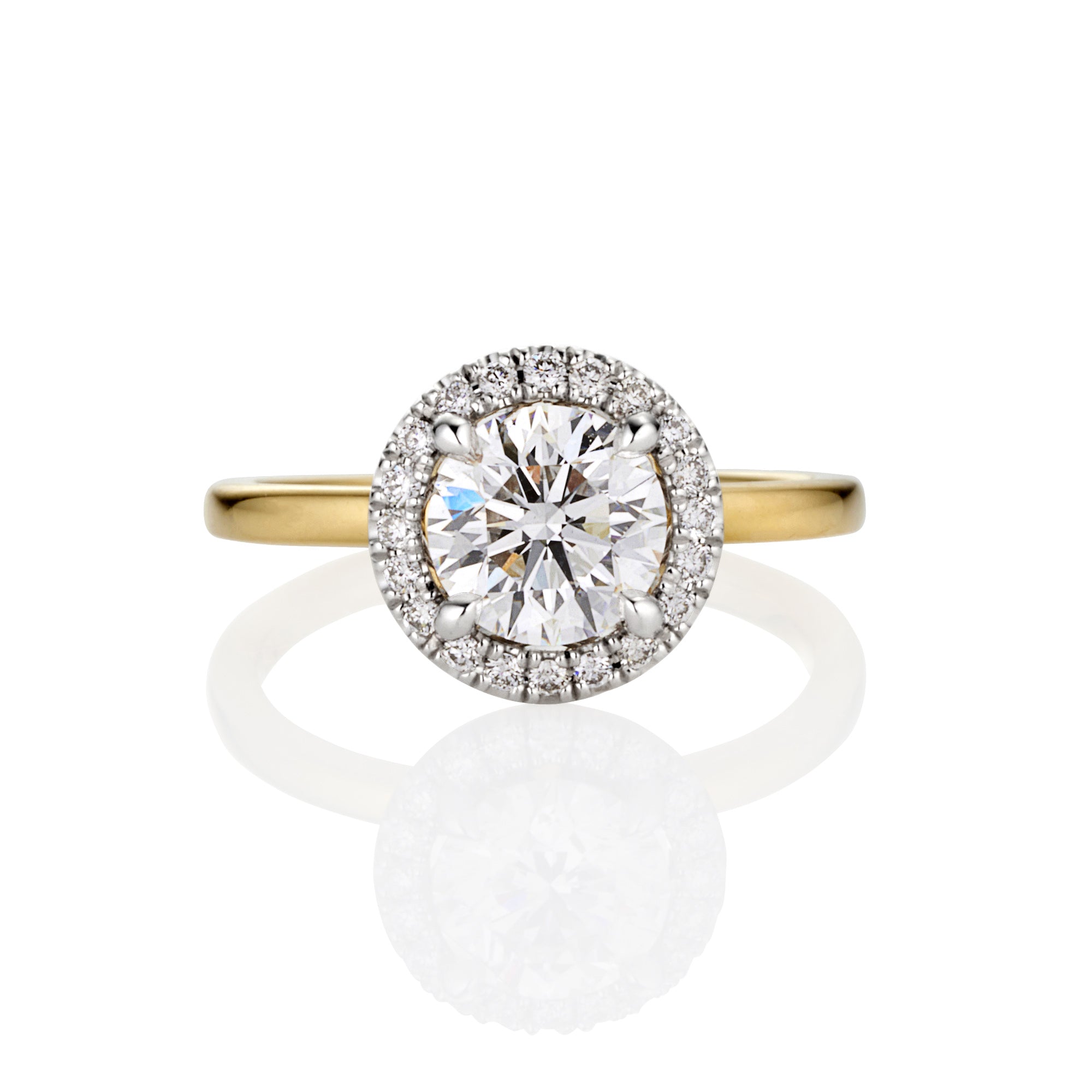 LAB GROWN DIAMOND HALO ENGAGEMENT RING