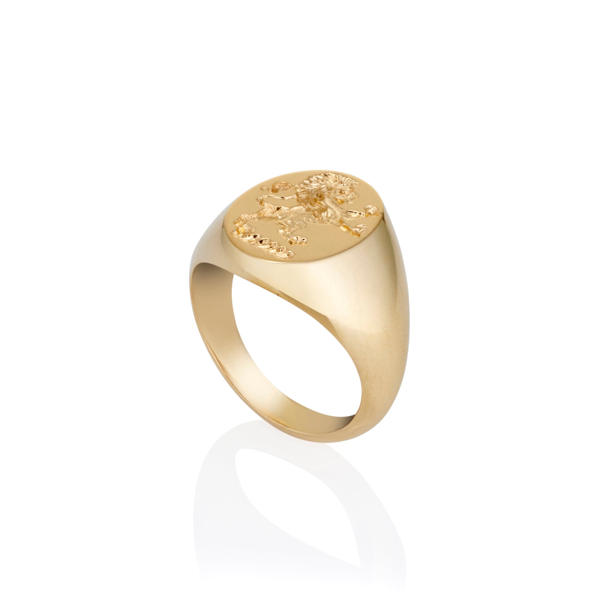 LONDON ENGRAVER FAMILY CREST SIGNET RING