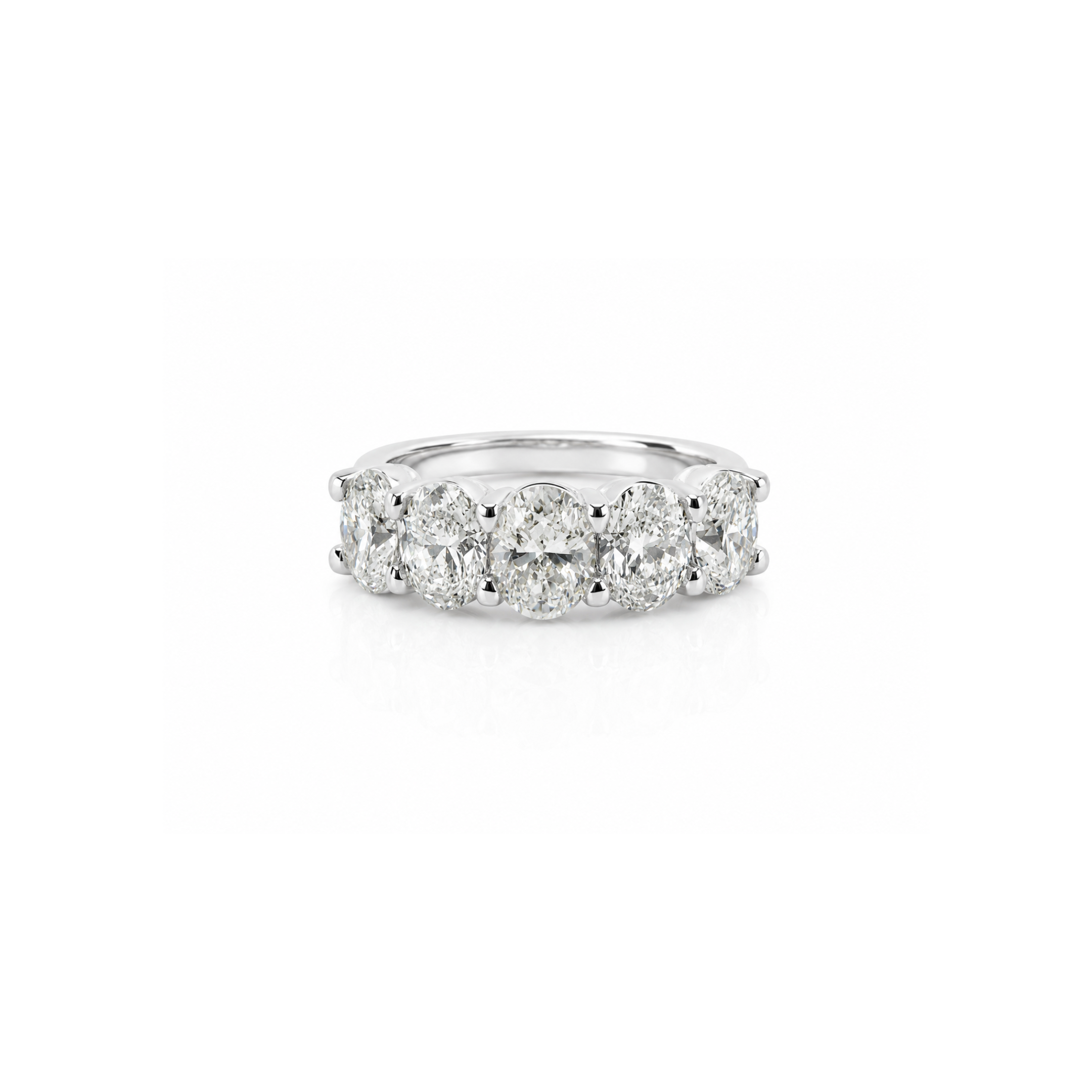 OVAL CUT SHARED CLAW BAND 3.52ct
