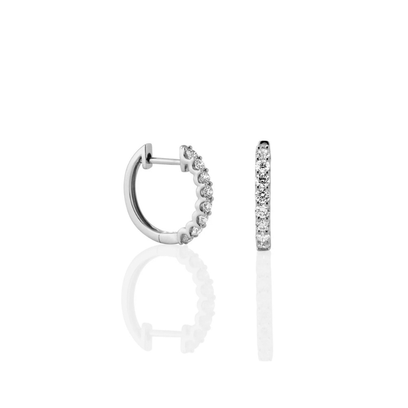 SHARED CLAW DIAMOND HOOPS 0.80CT