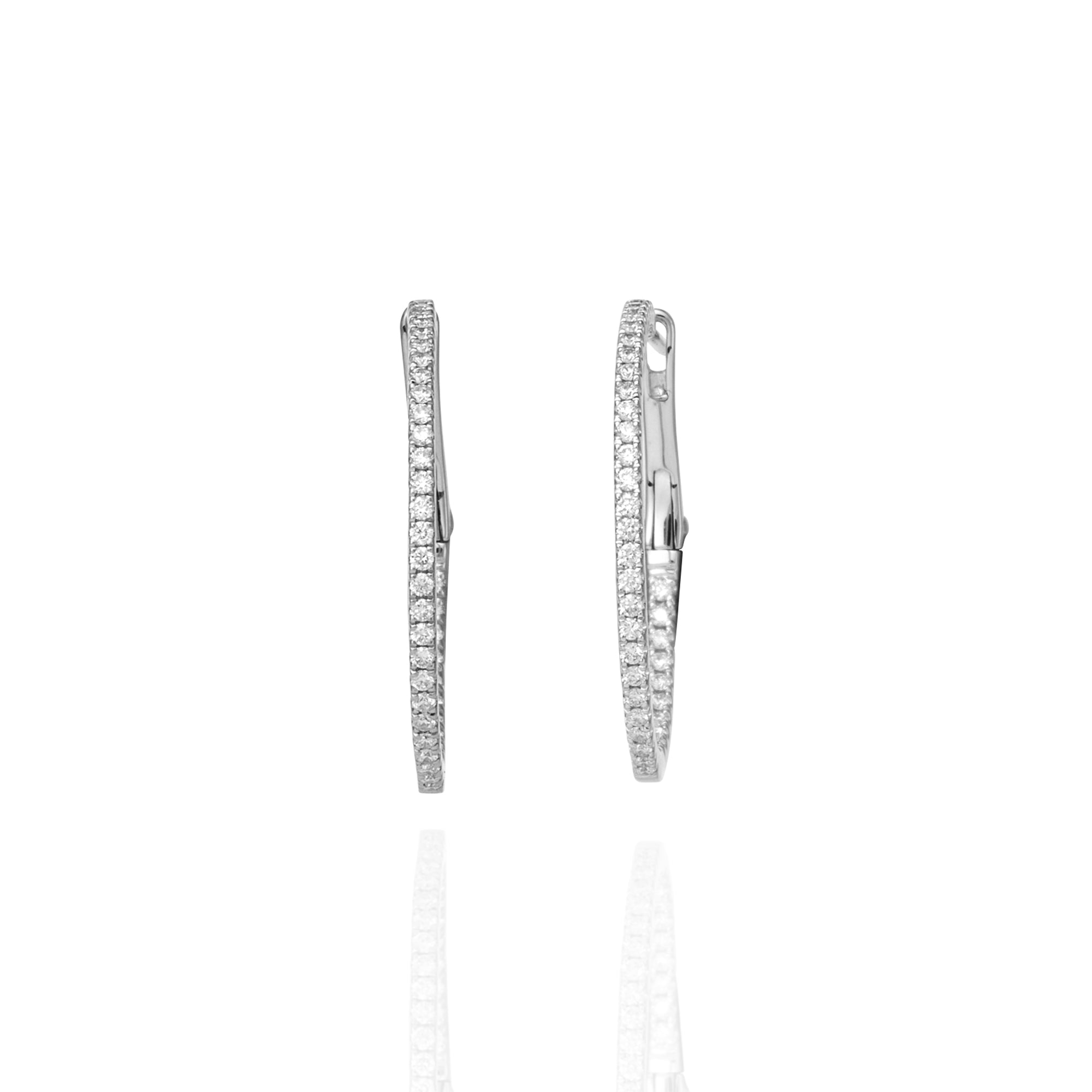 CUT CLAW DIAMOND FINE HOOPS