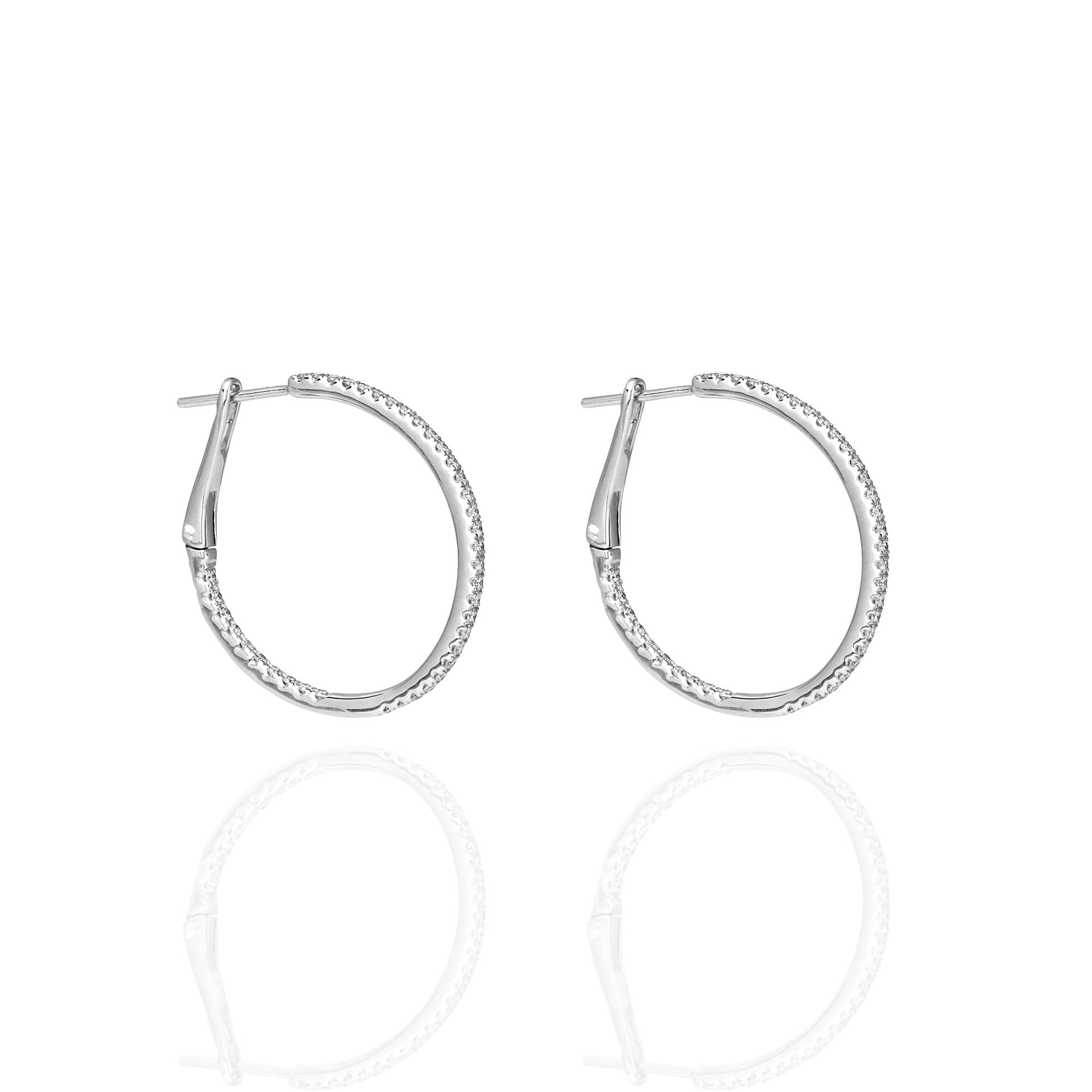 CUT CLAW DIAMOND FINE HOOPS