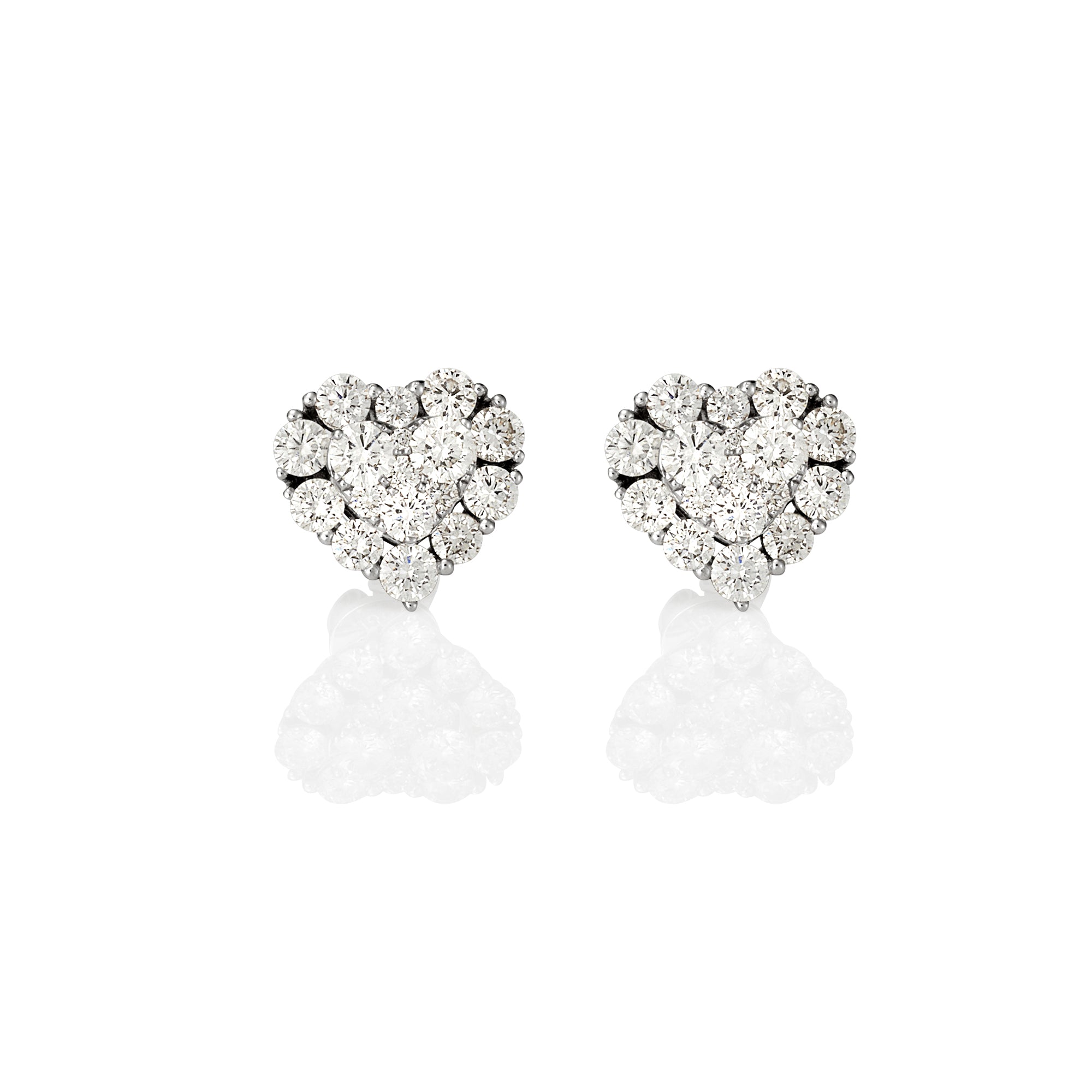 DIAMOND HEART STUDS