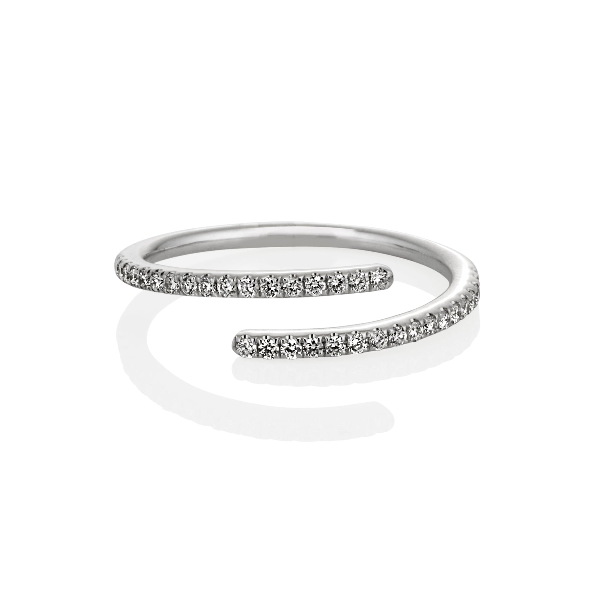 WHITE GOLD FINE WRAP RING