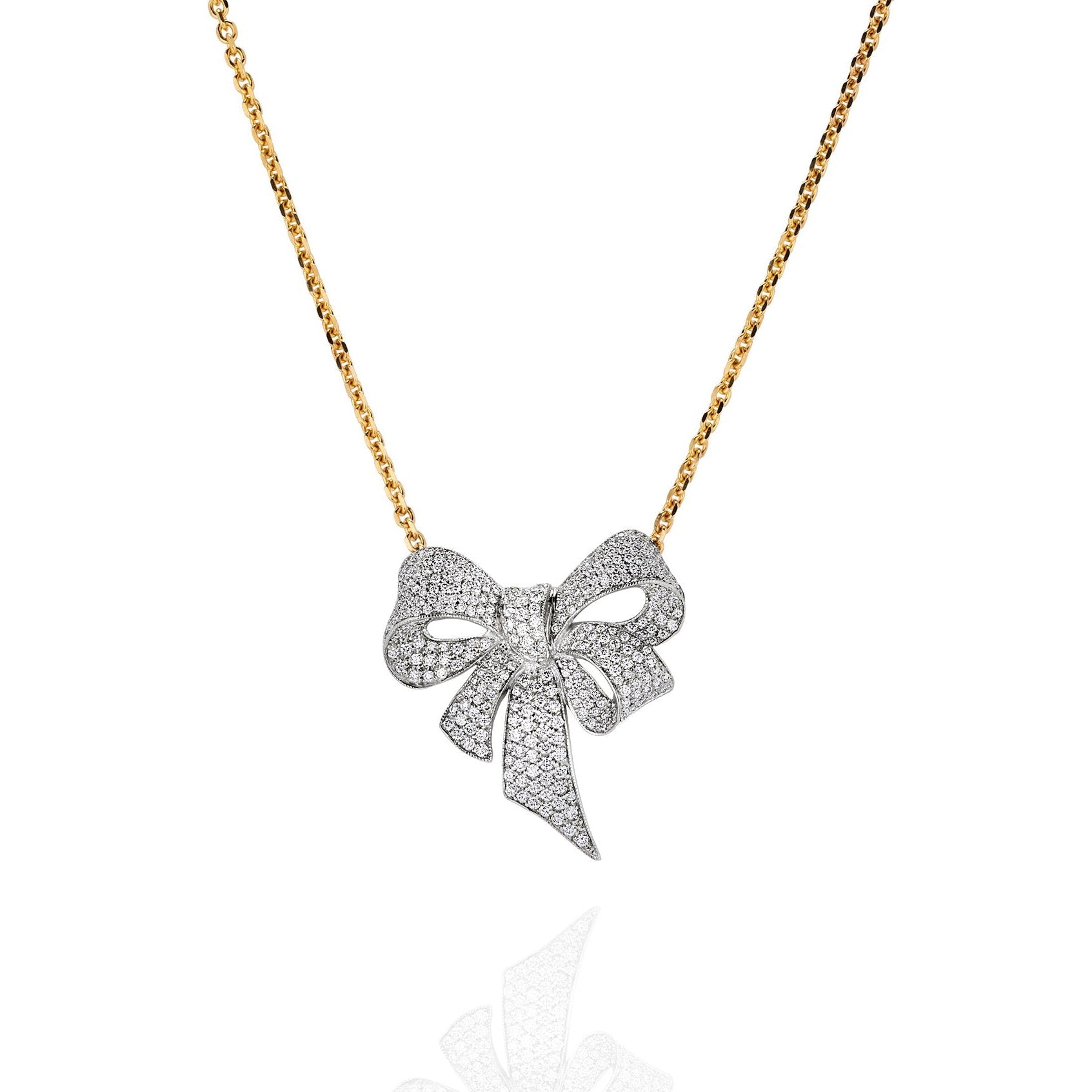 DIAMOND SET BOW PENDANT