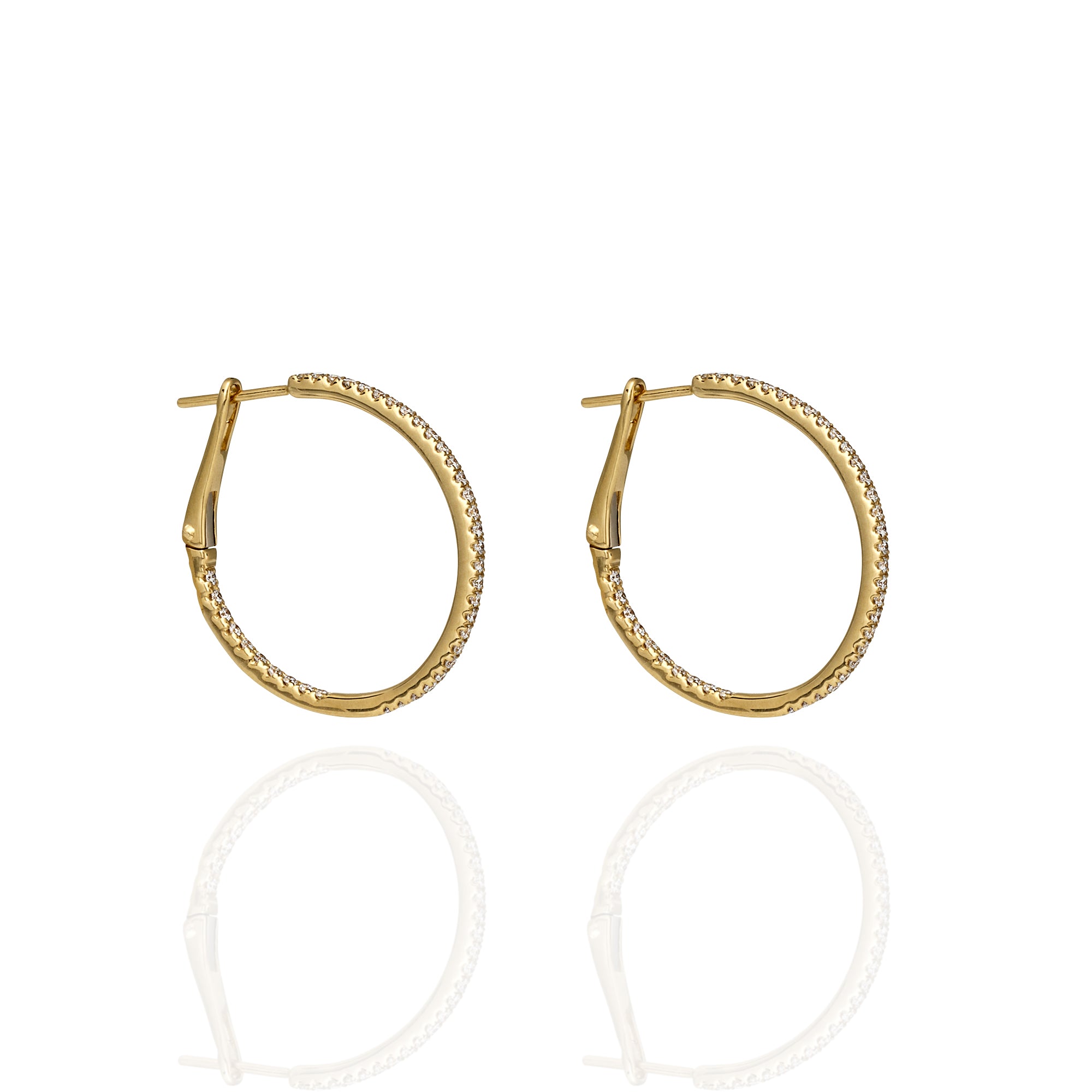 CUT CLAW DIAMOND FINE HOOPS