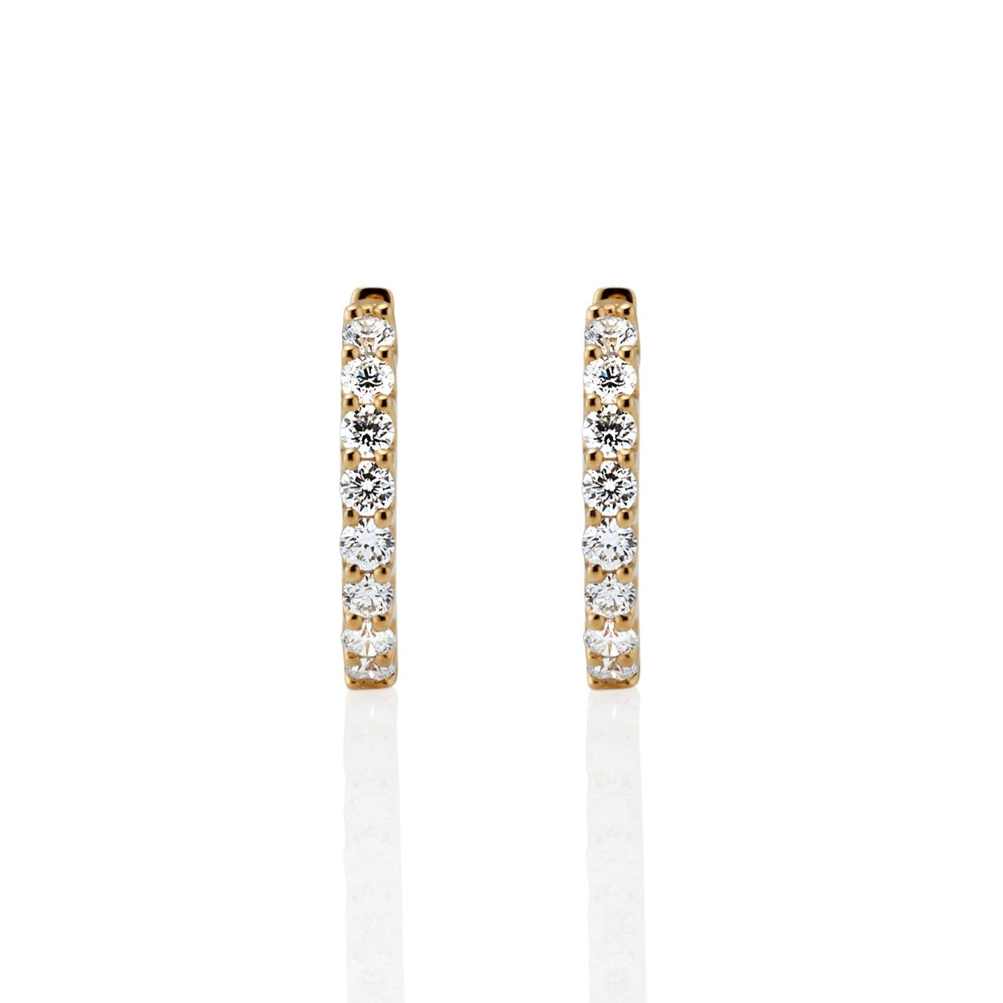 SHARED CLAW DIAMOND HOOPS 0.75ct