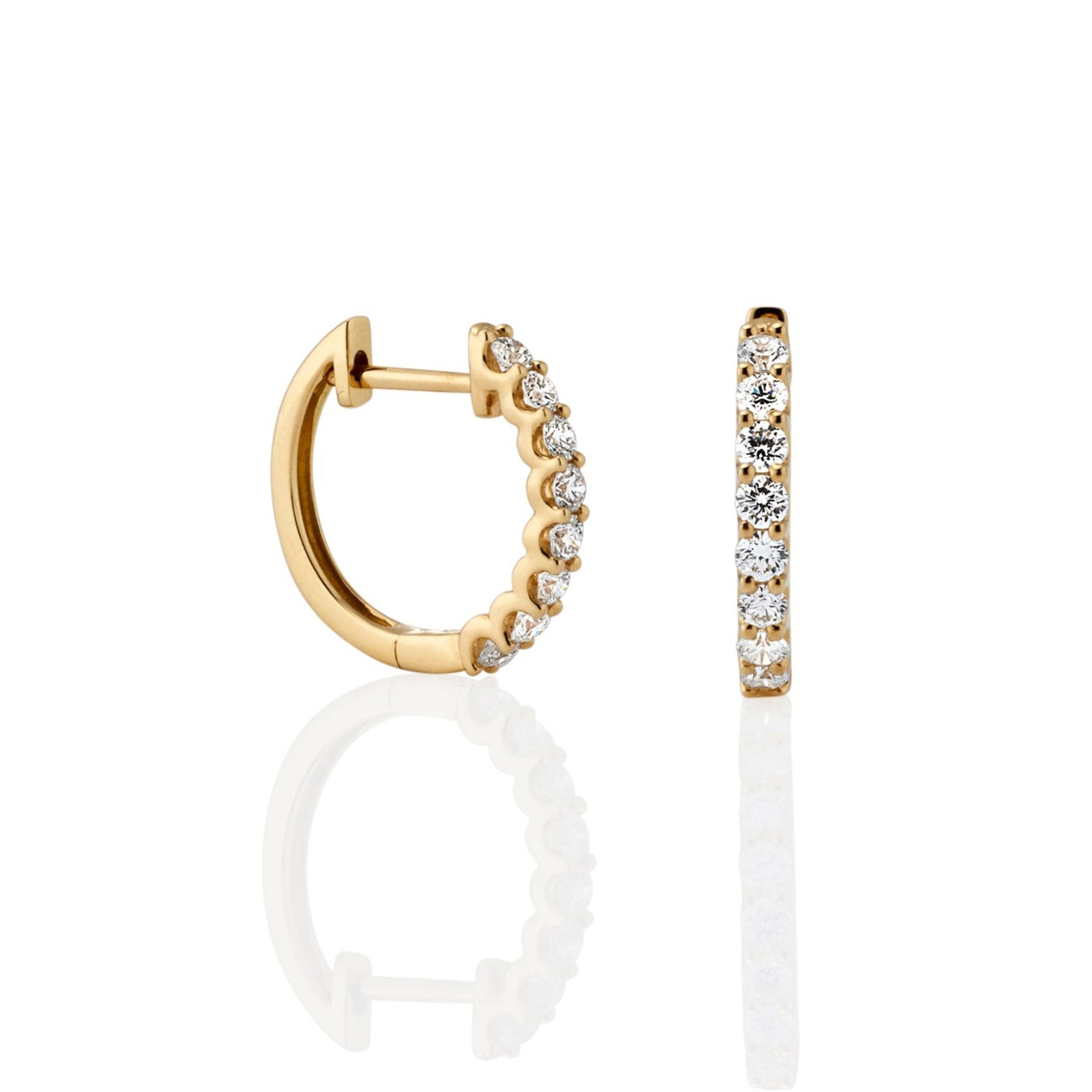 SHARED CLAW DIAMOND HOOPS 0.75ct