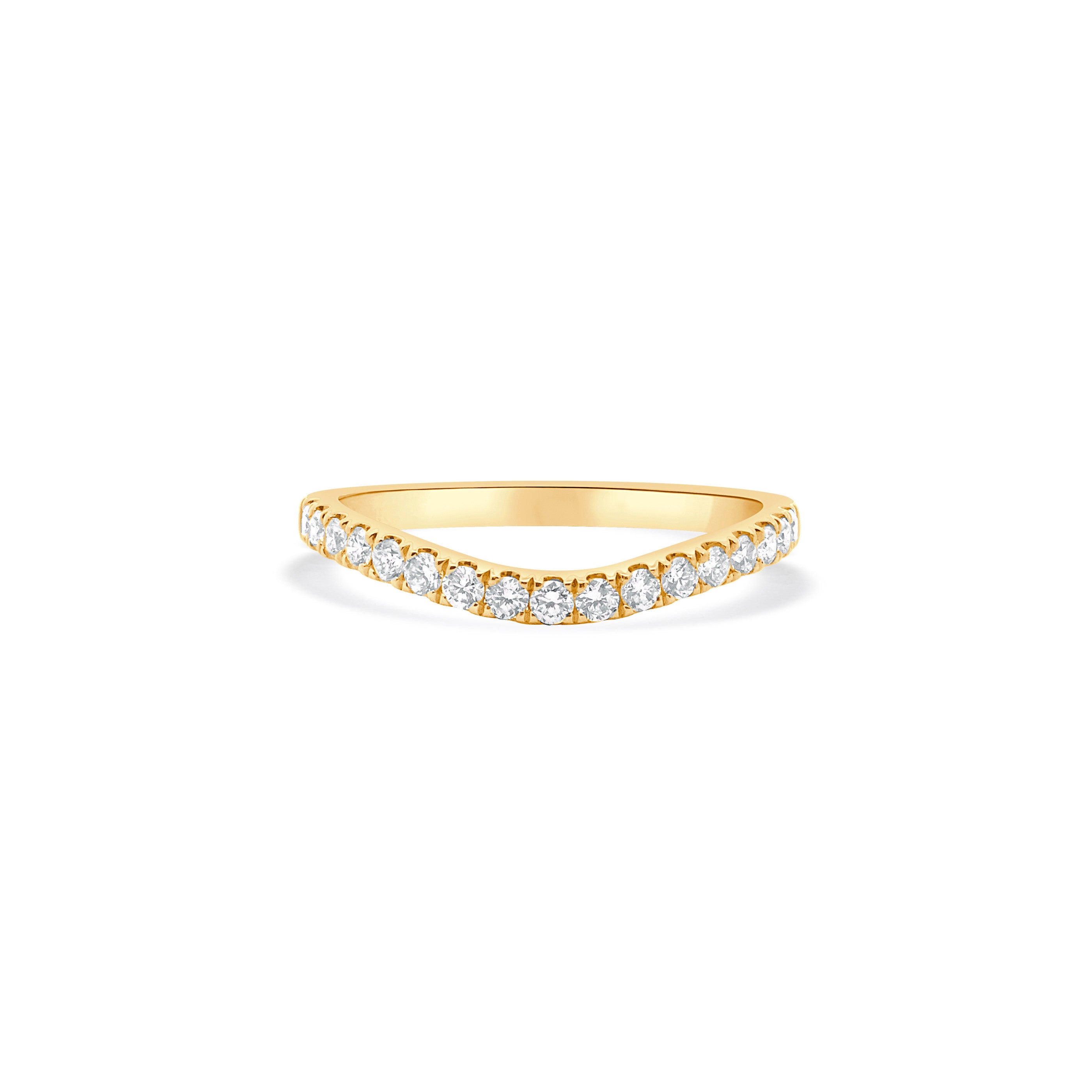 YELLOW GOLD CUT CLAW WAVE RING