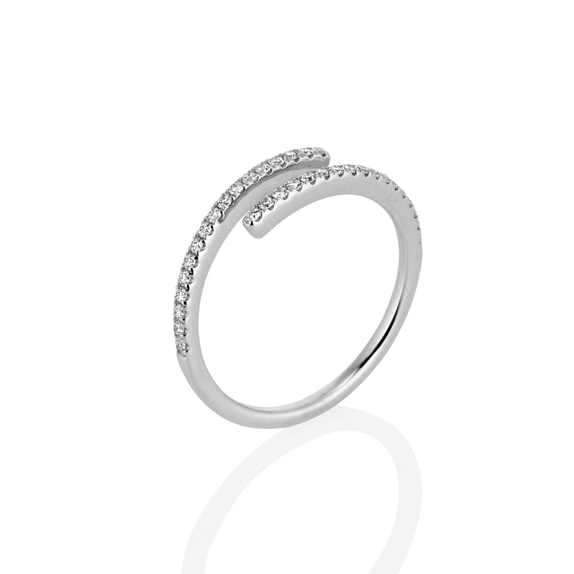 WHITE GOLD FINE WRAP RING