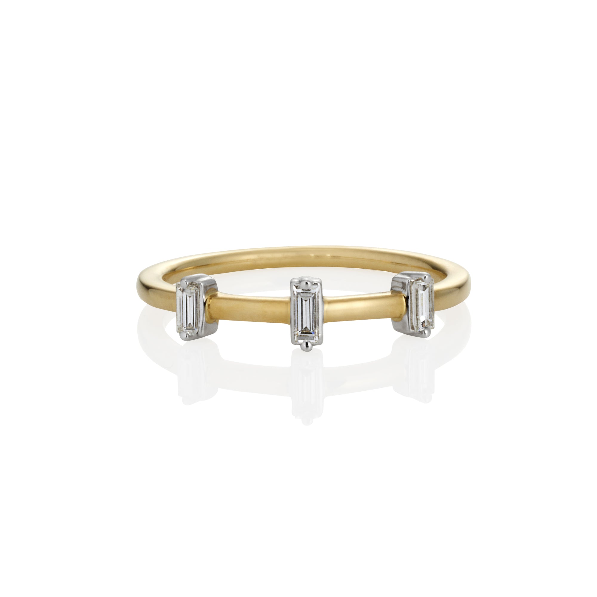 TRIPLE BAGUETTE STACKER RING