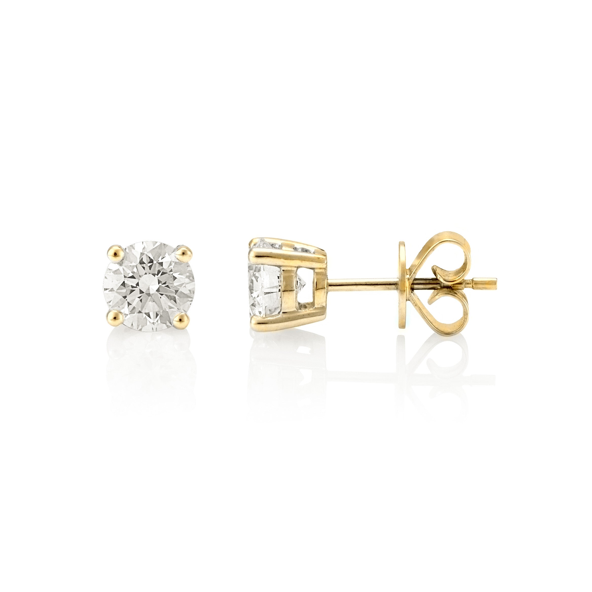 PETITE NATURAL DIAMOND STUDS TOTAL 0.44CT