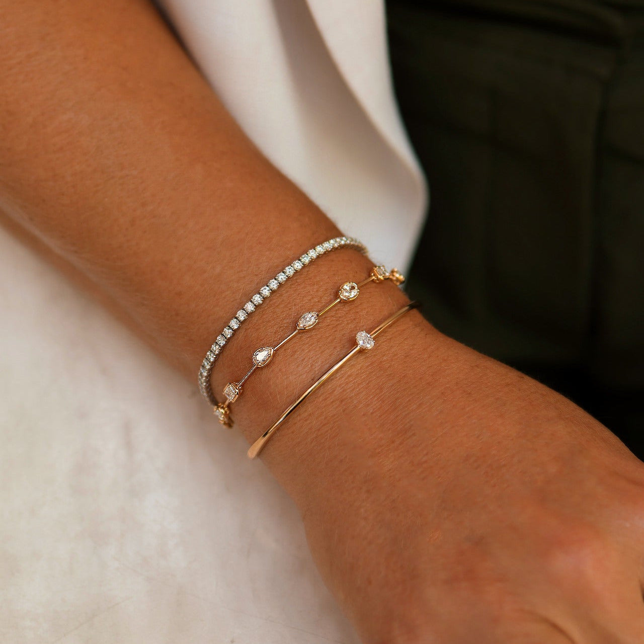 MULTI SHAPE DIAMOND BRACELET