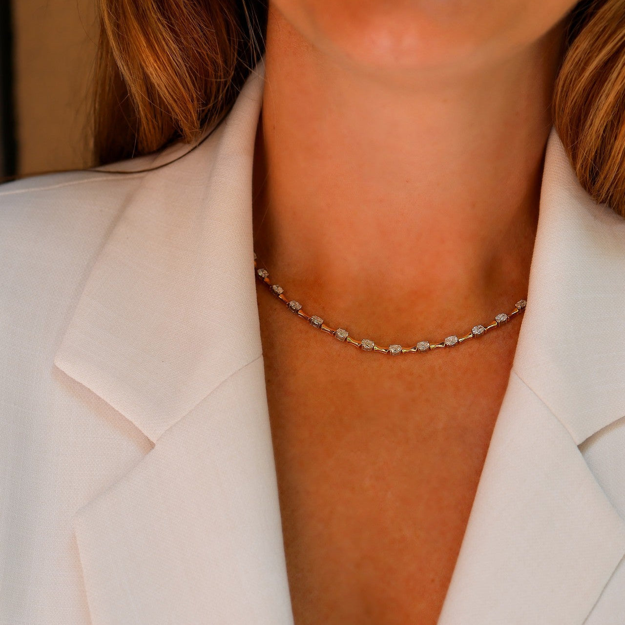 OVAL DIAMOND NECKLET