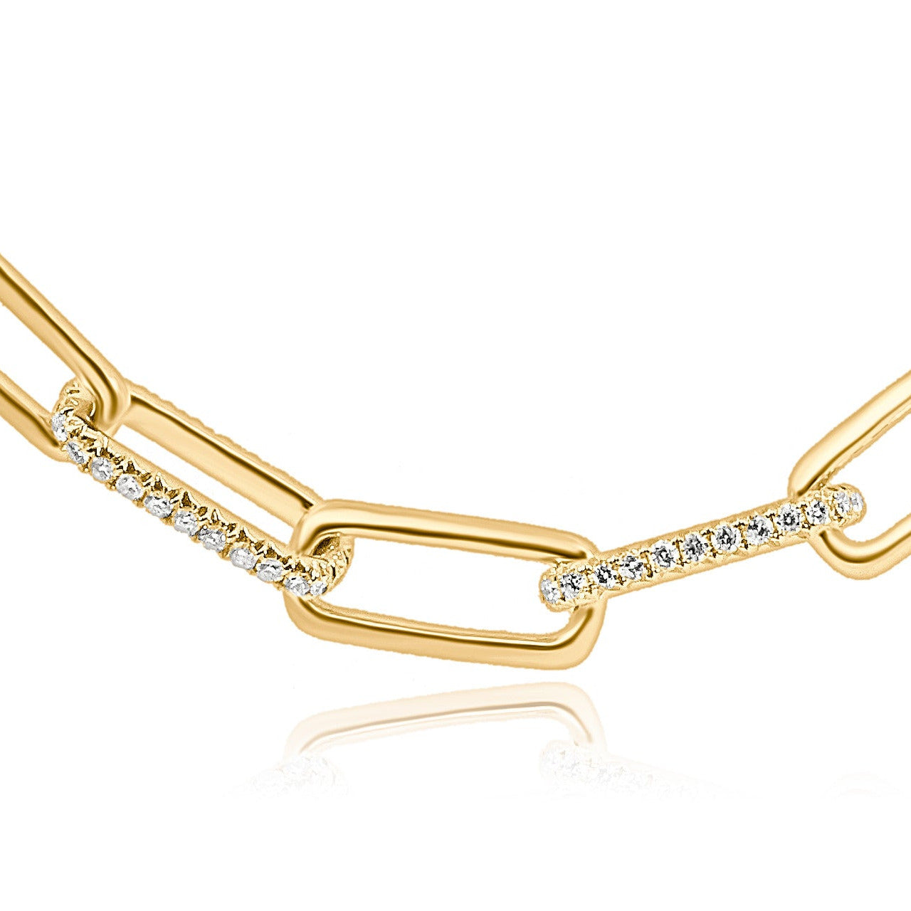 DIAMOND PAPERCLIP NECKLACE