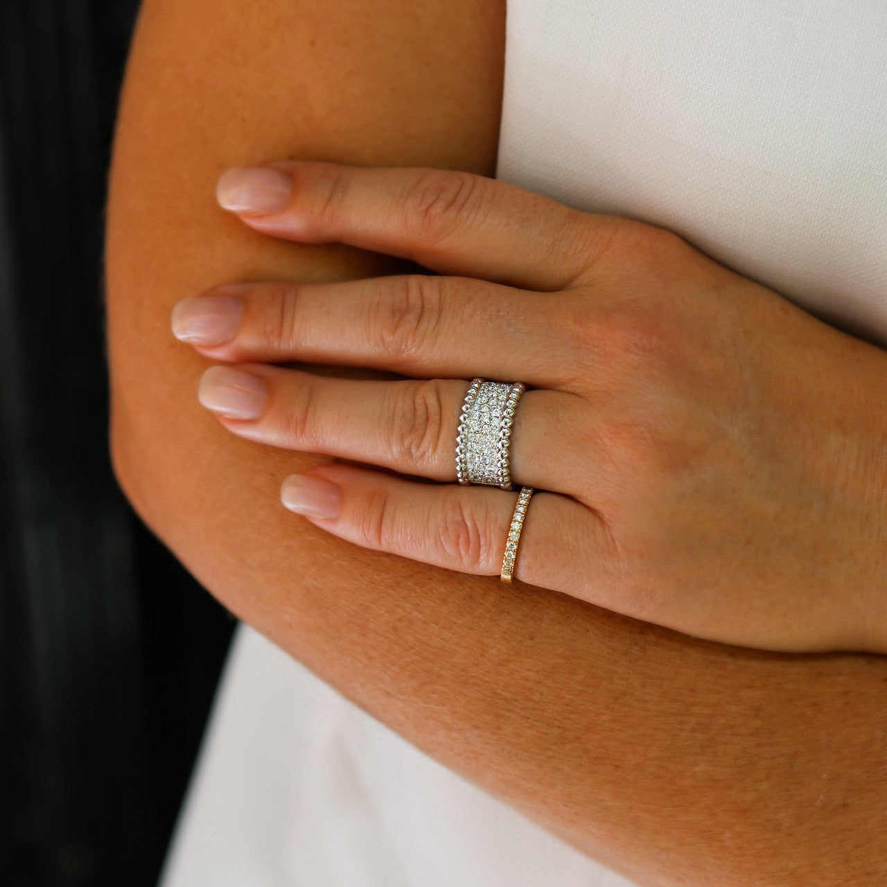 PAVE SET DIAMOND RING