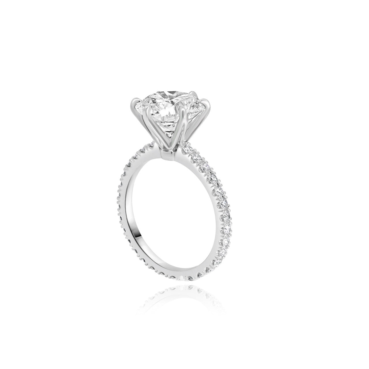 LAB GROWN DIAMOND CUT CLAW ENGAGEMENT RING